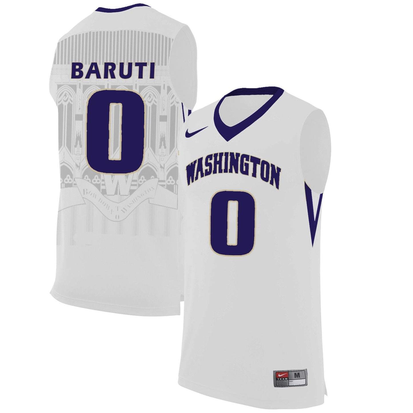 Bitumba Baruti 0 White College Football Jersey football jersey product view 1
