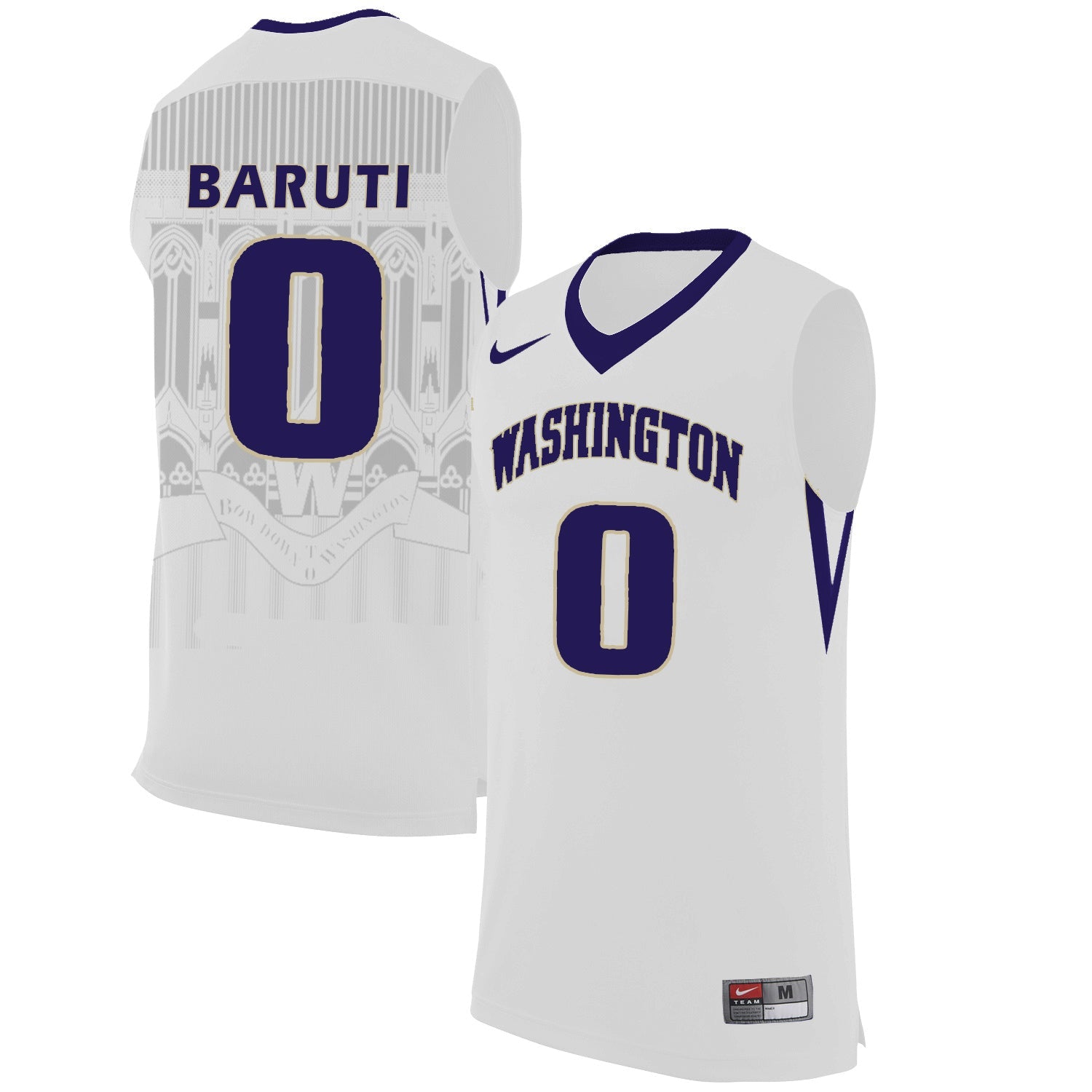 Bitumba Baruti 0 White College Football Jersey football jersey product view 1