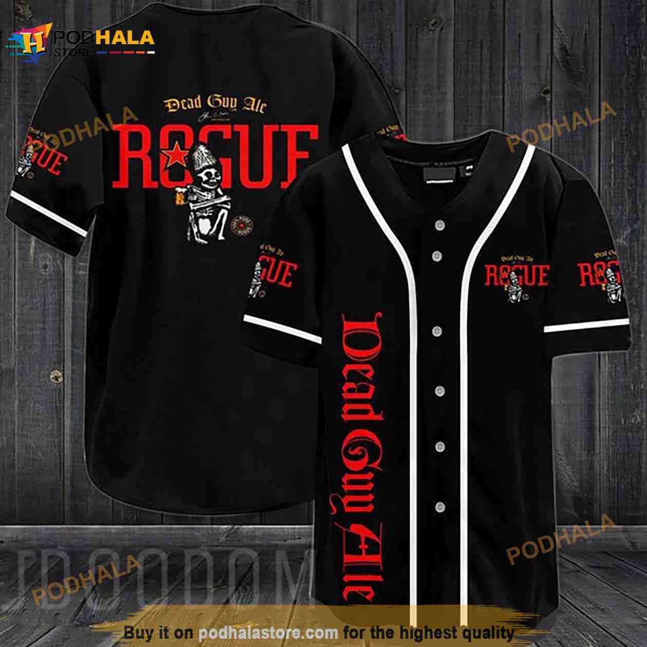 Black Deep Guy Ale 3D Baseball Jersey baseball jersey product view 1