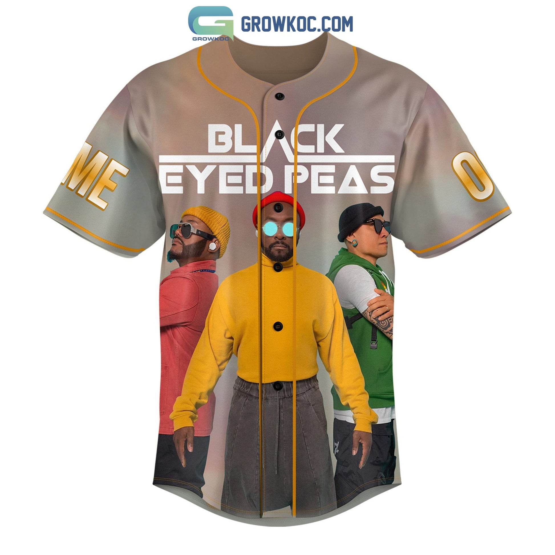 Black Eyed Peas Elevation World Tour 2023 Personalized Baseball Jersey baseball jersey product view 2