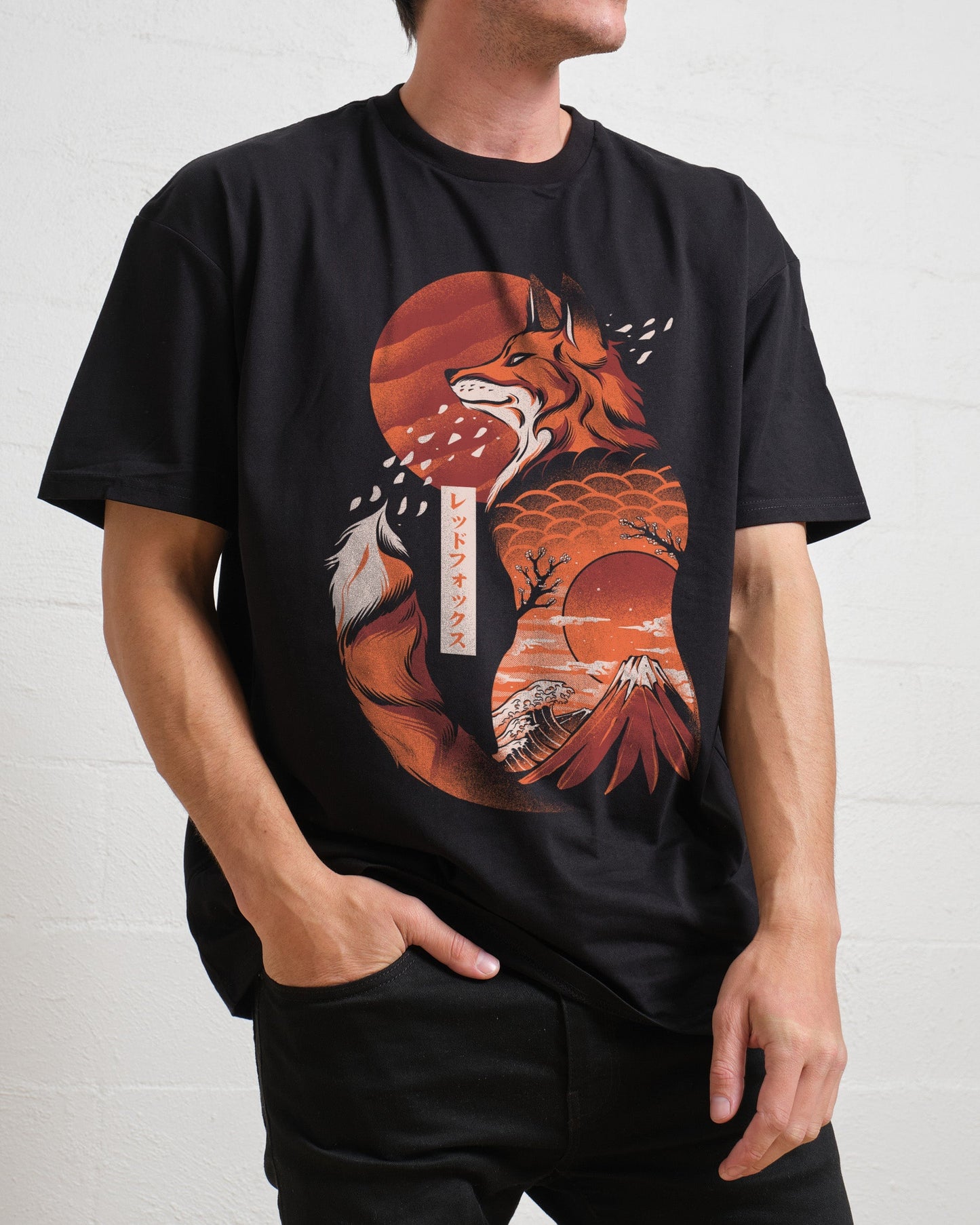 Japanese Fox T-Shirt Unisex T-shirt, Sweatshirt, Hoodie, Long Sleeve Tee - T-Shirt, Sweatshirt, Hoodie