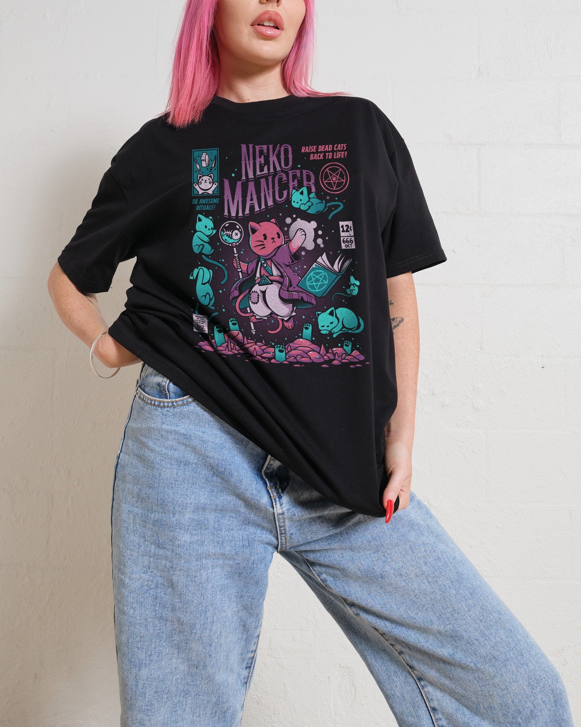 Nekomancer T-Shirt Unisex T-shirt, Sweatshirt, Hoodie, Long Sleeve Tee - T-Shirt, Sweatshirt, Hoodie