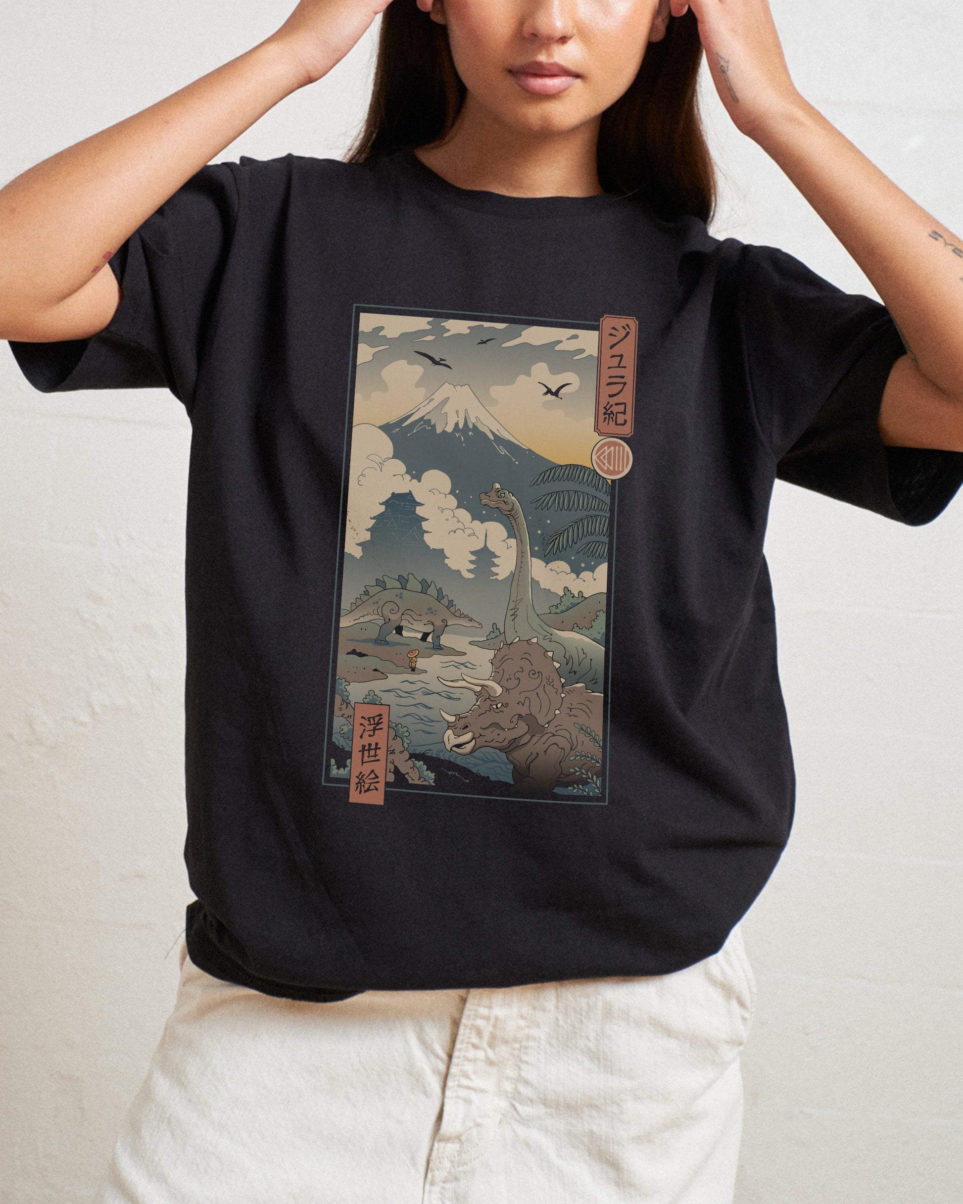 Jurassic Ukiyo-e 1 T-Shirt Unisex T-shirt, Sweatshirt, Hoodie, Long Sleeve Tee - T-Shirt, Sweatshirt, Hoodie