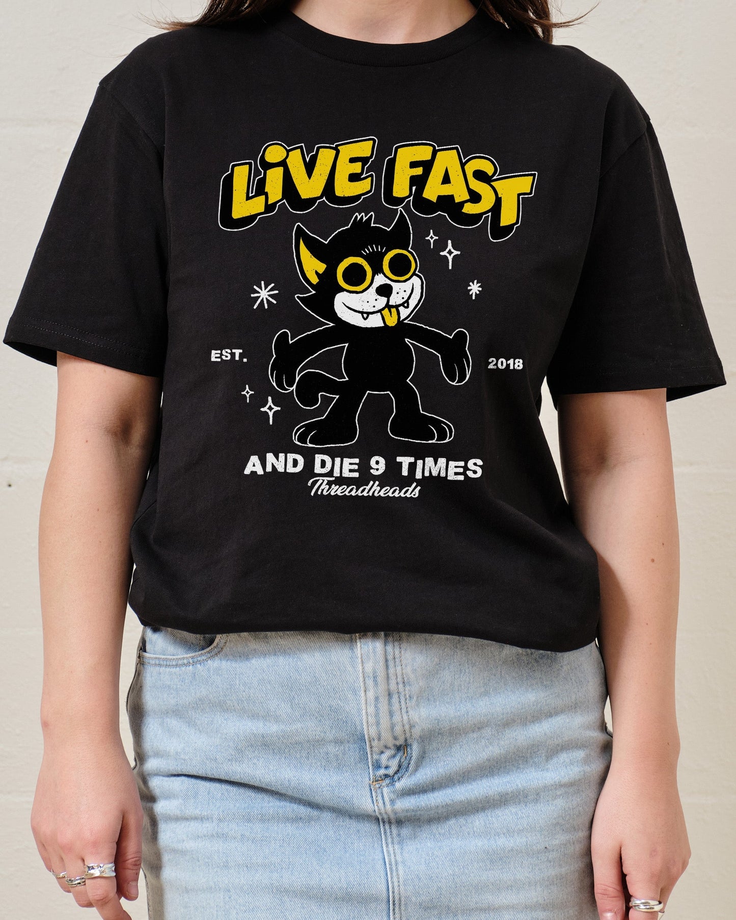 Live Fast and Die Nine Times T-Shirt Unisex T-shirt, Sweatshirt, Hoodie, Long Sleeve Tee - T-Shirt, Sweatshirt, Hoodie