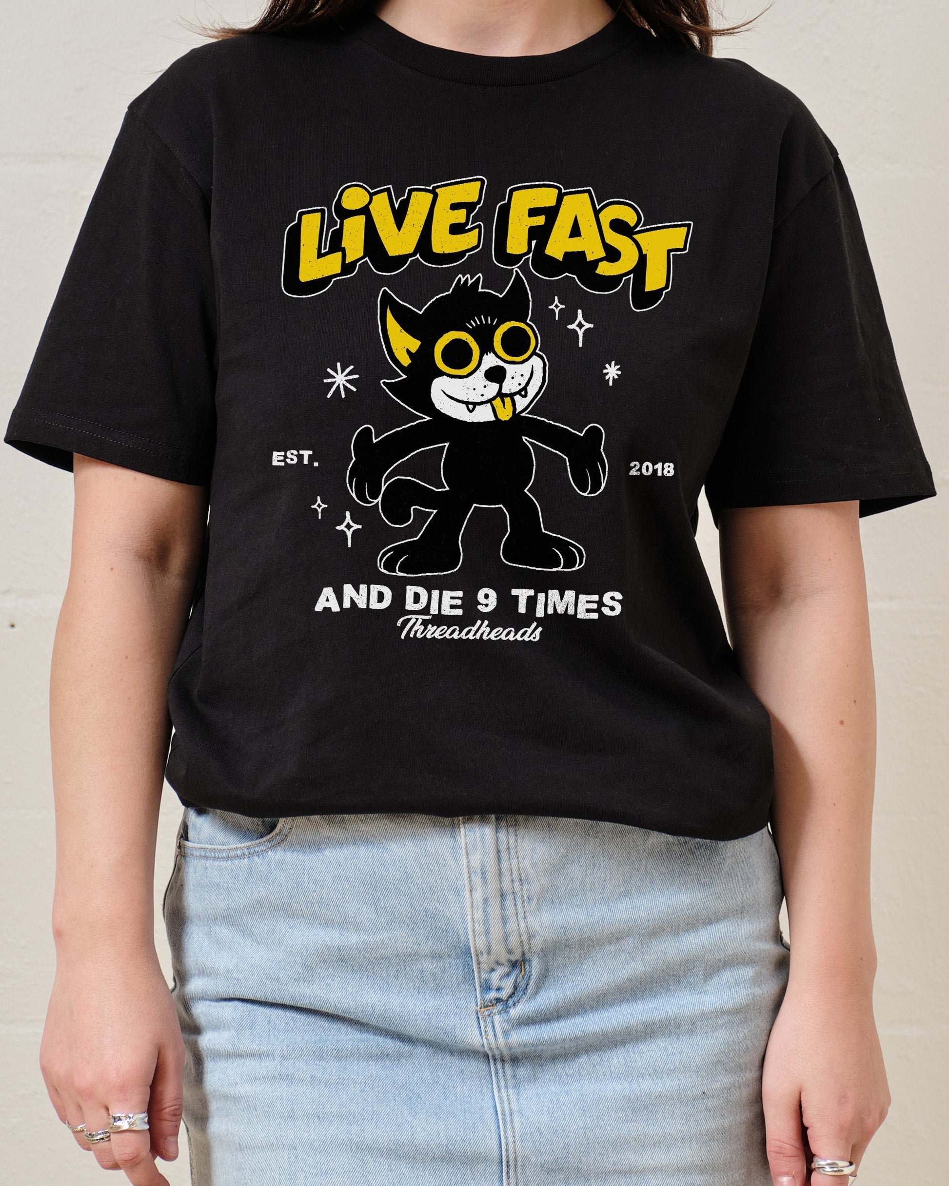 Live Fast and Die Nine Times T-Shirt Unisex T-shirt, Sweatshirt, Hoodie, Long Sleeve Tee - T-Shirt, Sweatshirt, Hoodie
