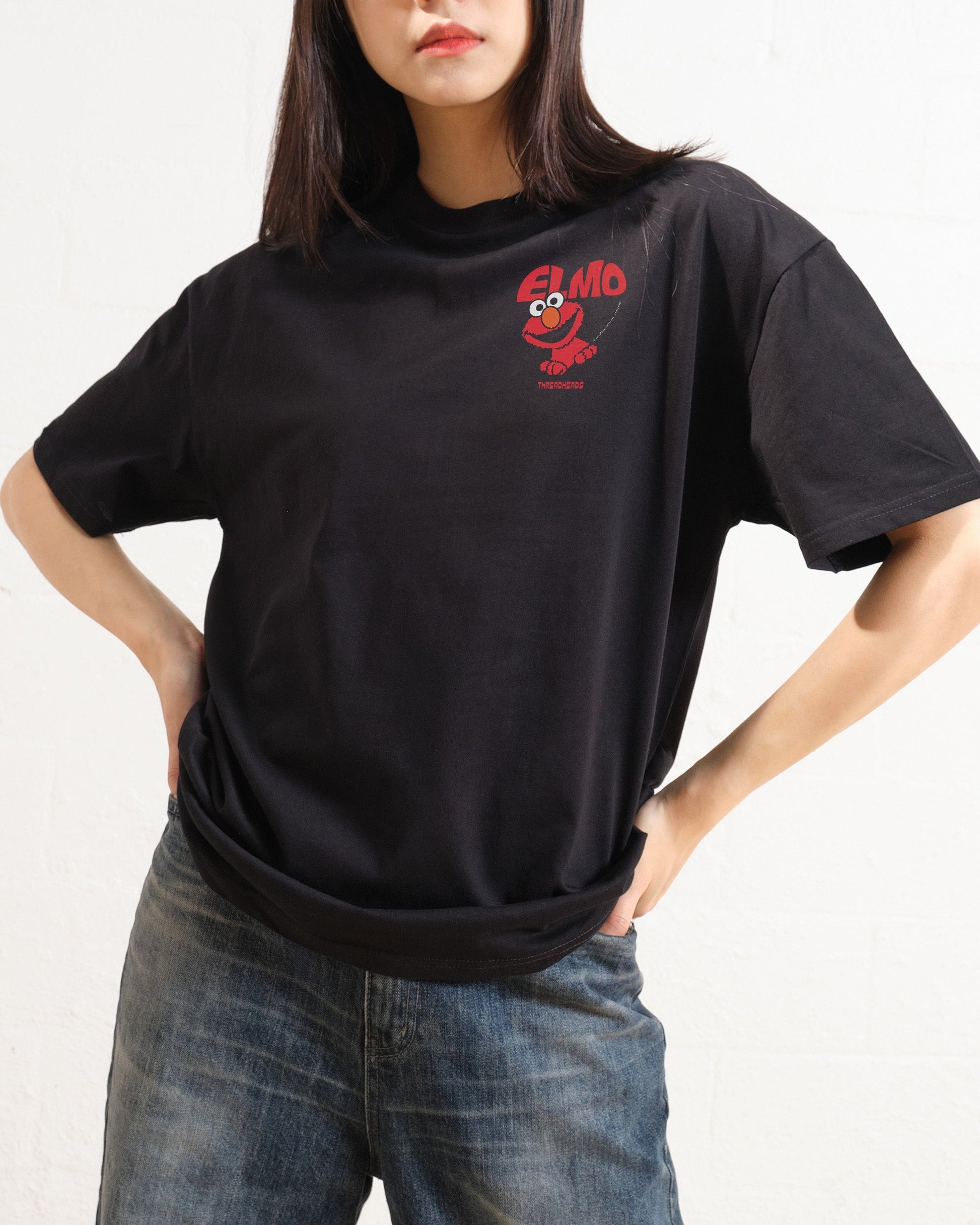 Elmo Face Mini Print Tee Unisex T-shirt, Sweatshirt, Hoodie, Long Sleeve Tee - T-Shirt, Sweatshirt, Hoodie