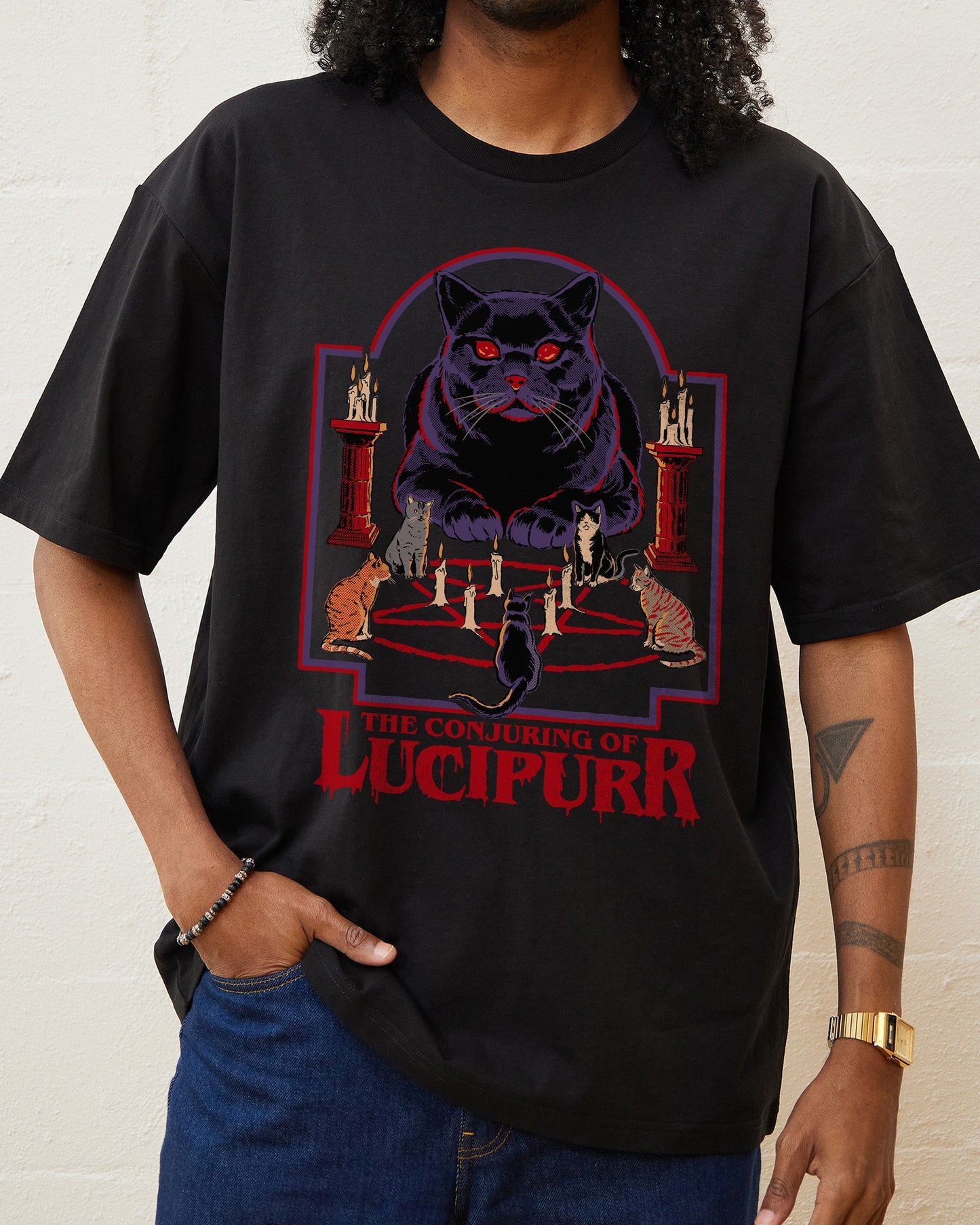 The Conjuring of Lucipurr T-Shirt Unisex T-shirt, Sweatshirt, Hoodie, Long Sleeve Tee - T-Shirt, Sweatshirt, Hoodie