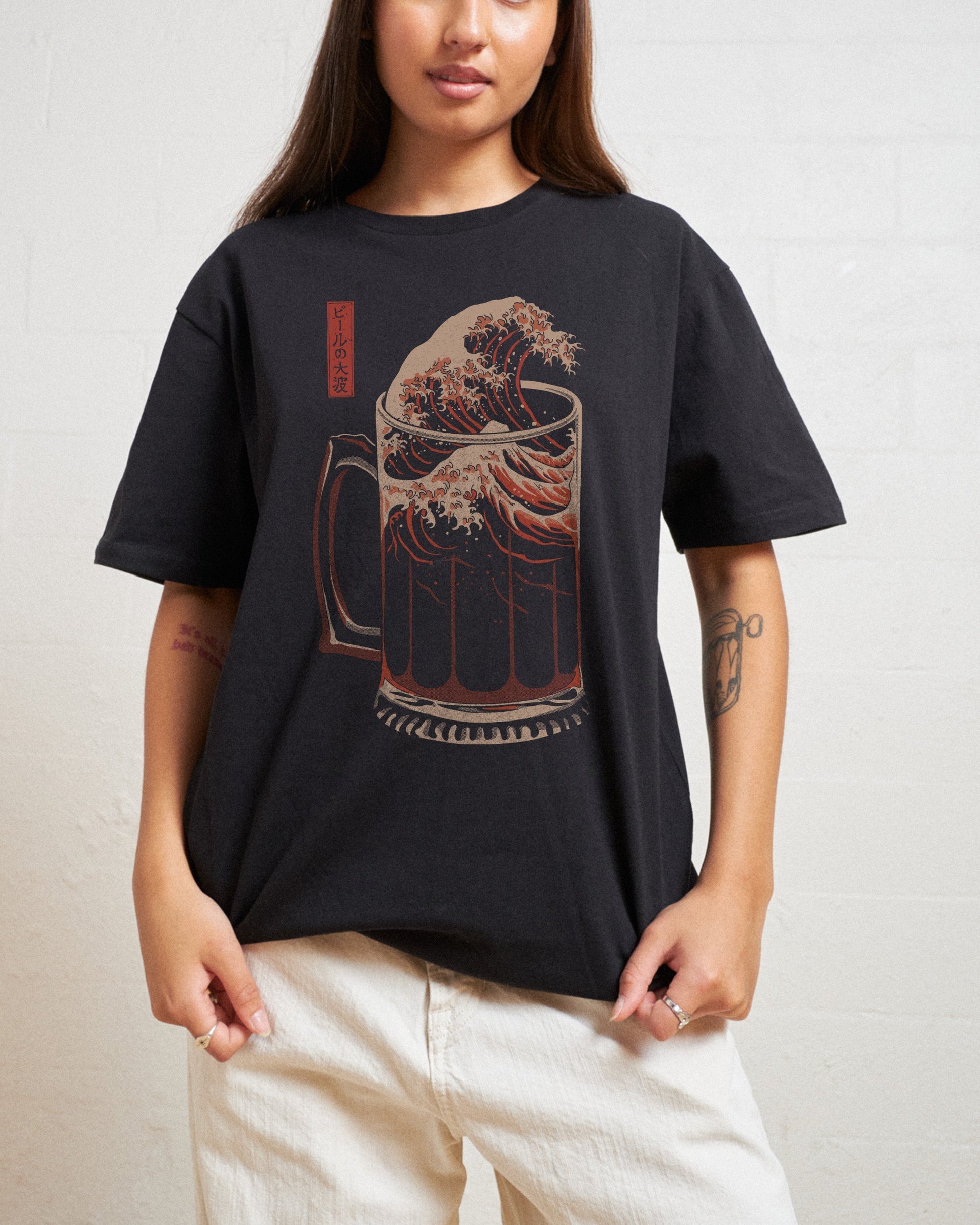 The Great Wave of Beer T-Shirt Unisex T-shirt, Sweatshirt, Hoodie, Long Sleeve Tee - T-Shirt, Sweatshirt, Hoodie