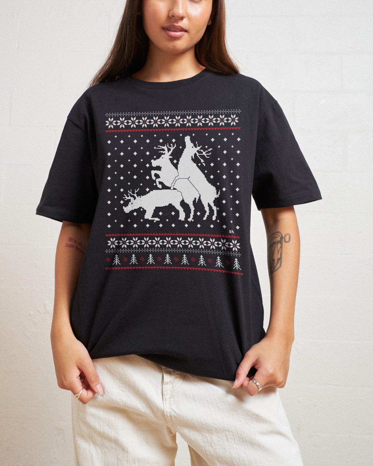 Sexing Reindeer Ugly Jumper T-Shirt Unisex T-shirt, Sweatshirt, Hoodie, Long Sleeve Tee - T-Shirt, Sweatshirt, Hoodie
