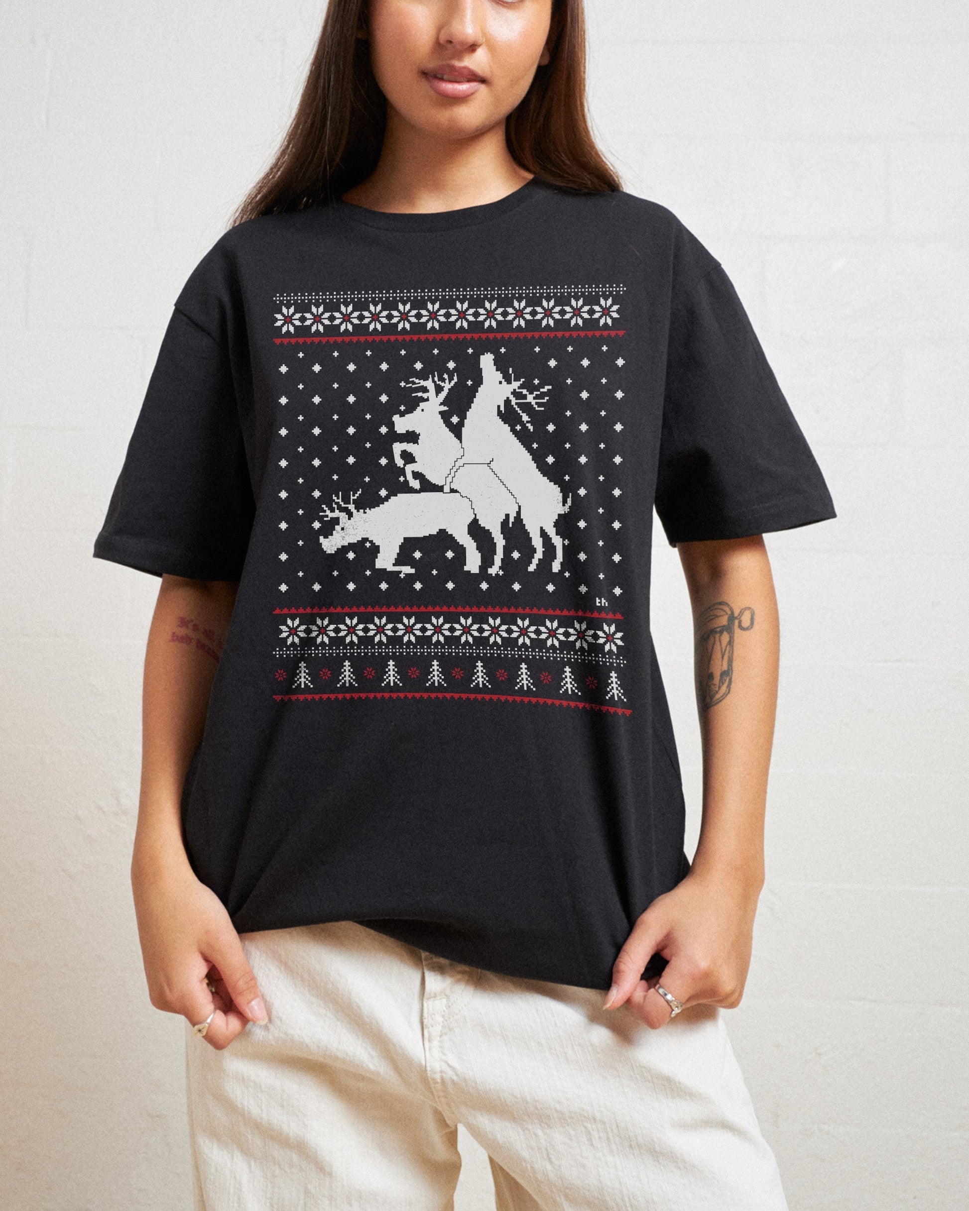 Sexing Reindeer Ugly Jumper T-Shirt Unisex T-shirt, Sweatshirt, Hoodie, Long Sleeve Tee - T-Shirt, Sweatshirt, Hoodie