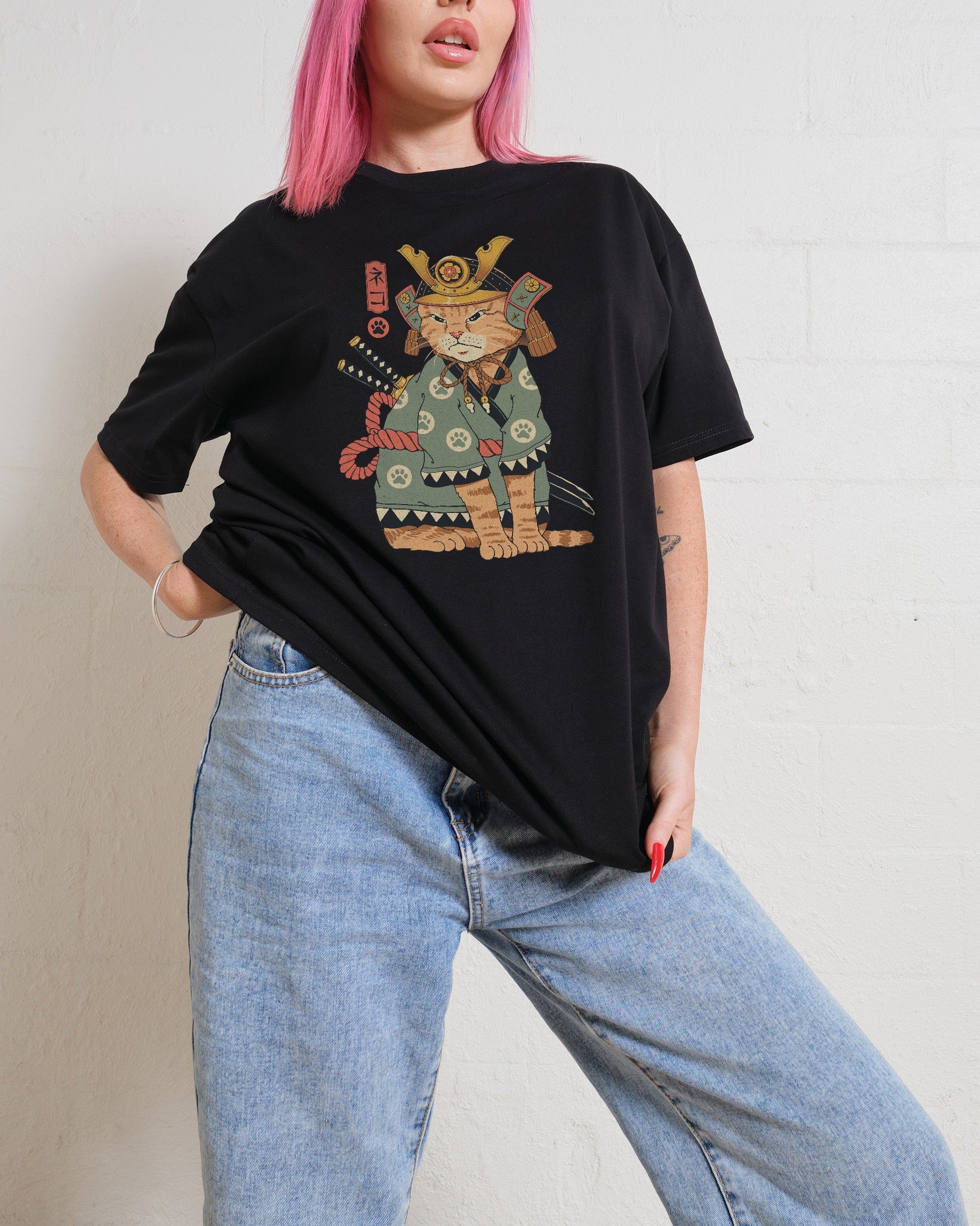 Neko Samurai T-Shirt Unisex T-shirt, Sweatshirt, Hoodie, Long Sleeve Tee - T-Shirt, Sweatshirt, Hoodie