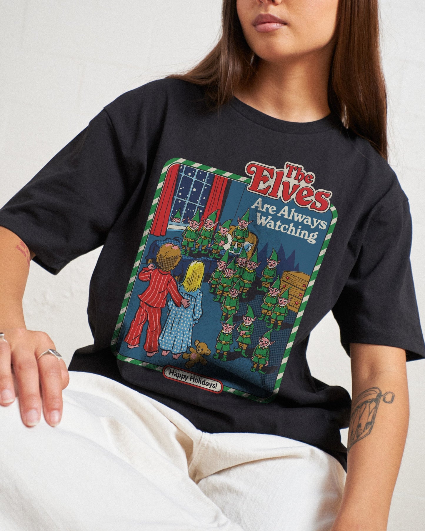 The Elves are Always Watching T-Shirt Unisex T-shirt, Sweatshirt, Hoodie, Long Sleeve Tee - T-Shirt, Sweatshirt, Hoodie