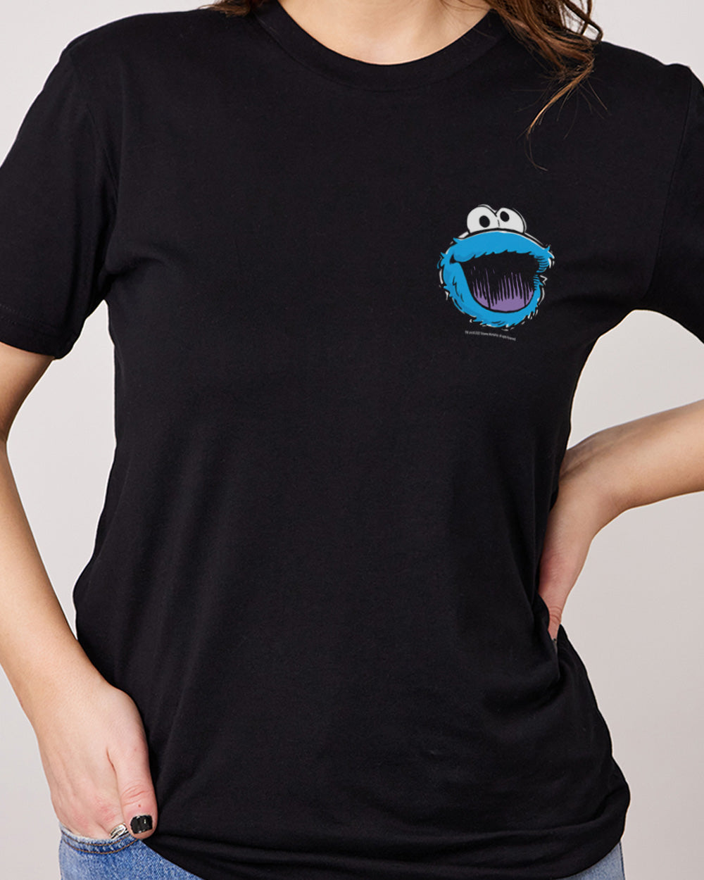 Cookie Monster Face Mini Print Tee Unisex T-shirt, Sweatshirt, Hoodie, Long Sleeve Tee - T-Shirt, Sweatshirt, Hoodie
