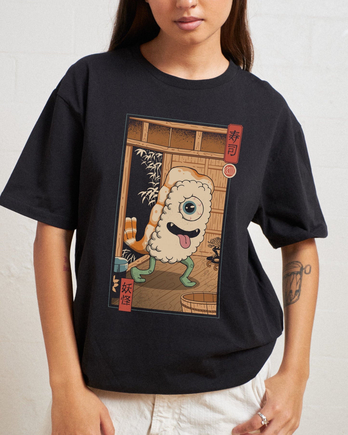 Yokai Sushi in Edo T-Shirt Unisex T-shirt, Sweatshirt, Hoodie, Long Sleeve Tee - T-Shirt, Sweatshirt, Hoodie