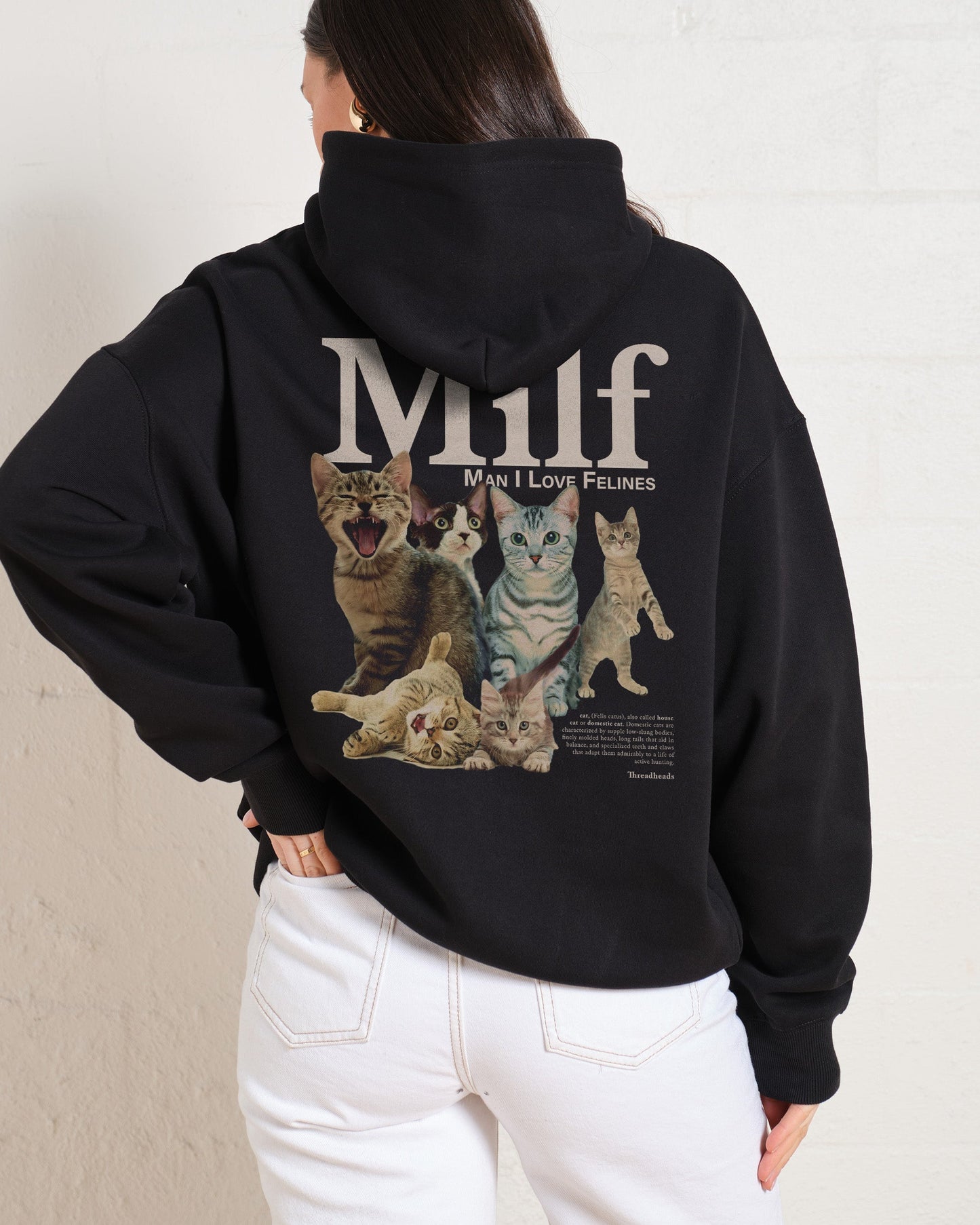 Man I Love Felines Front and Back Hoodie Unisex T-shirt, Sweatshirt, Hoodie, Long Sleeve Tee - T-Shirt, Sweatshirt, Hoodie