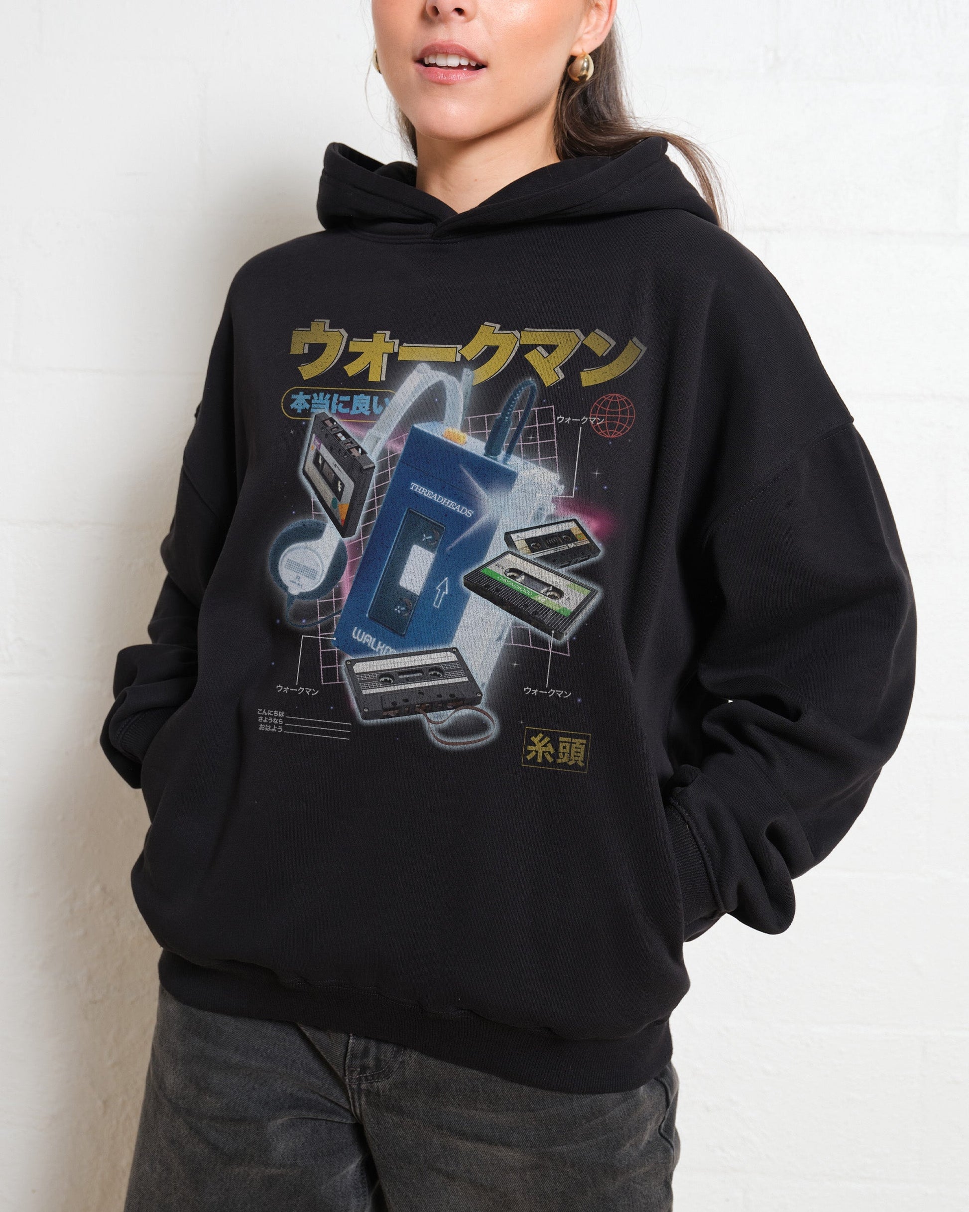 Japanese Walkman Hoodie Unisex T-shirt, Sweatshirt, Hoodie, Long Sleeve Tee - T-Shirt, Sweatshirt, Hoodie