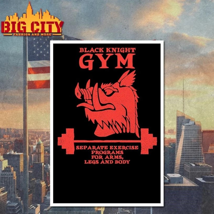 Black Knight Gym - Adult & Kids T-Shirts, Sweatshirts & Hoodies apparel design preview 4