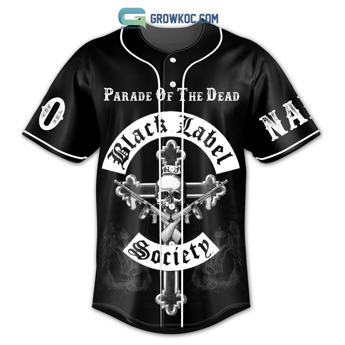 Black Label Society Parade Of The Dead Personalized Baseball Jersey baseball jersey product view 2