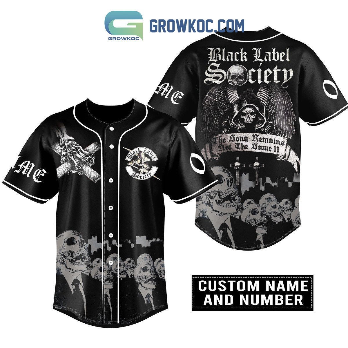 Black Label Society The Song Remains Not The Same Personalized Baseball Jersey baseball jersey product view 1