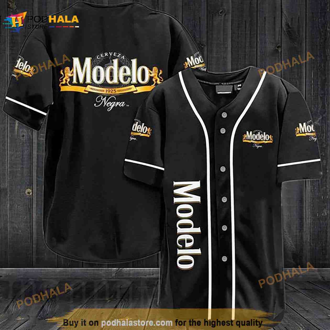 Black Modelo Negra Beer 3D Baseball Jersey baseball jersey product view 1