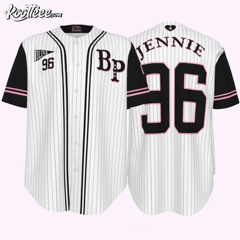 Black Pink Kpop Custom Baseball Jersey baseball jersey product view 1