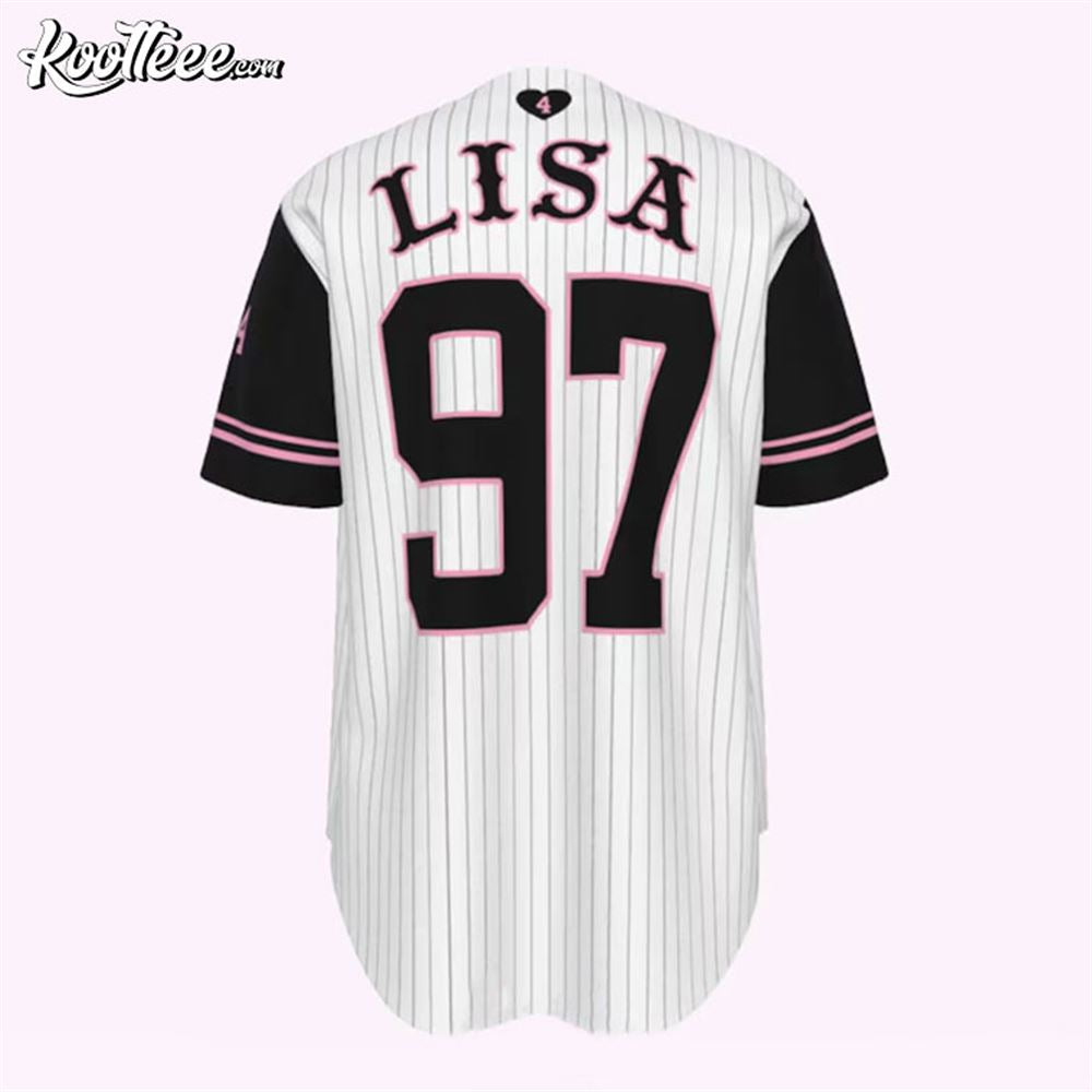 Black Pink Kpop Custom Baseball Jersey baseball jersey product view 3