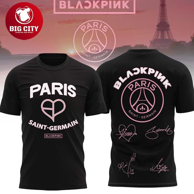 Black Pink x Paris Saint Germain Two Sided Shirt Unisex T-shirt, Sweatshirt, Hoodie, Long Sleeve Tee - T-Shirt, Sweatshirt, Hoodie