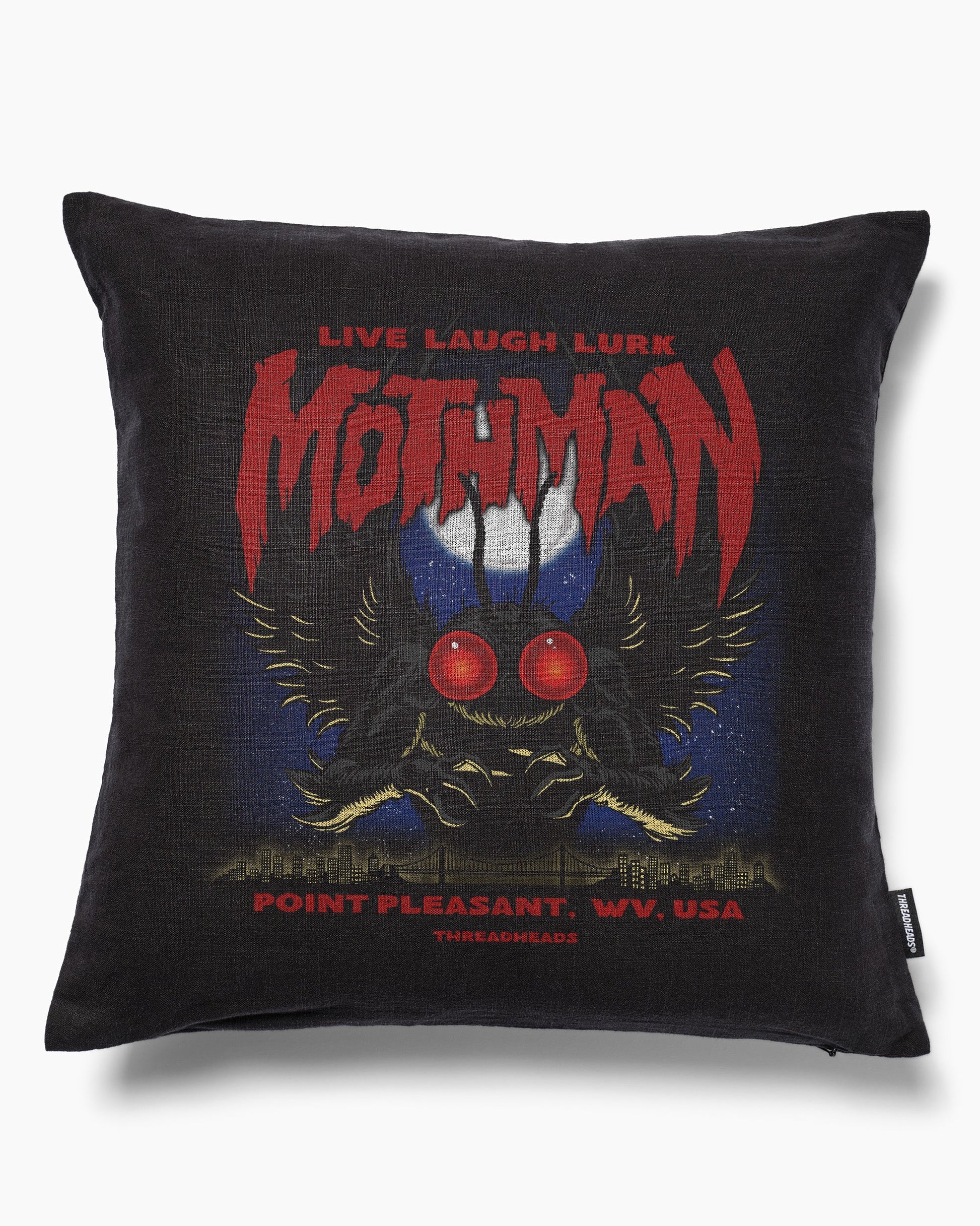 Mothman - Live Laugh Lurk Cushion Unisex T-shirt, Sweatshirt, Hoodie, Long Sleeve Tee - T-Shirt, Sweatshirt, Hoodie
