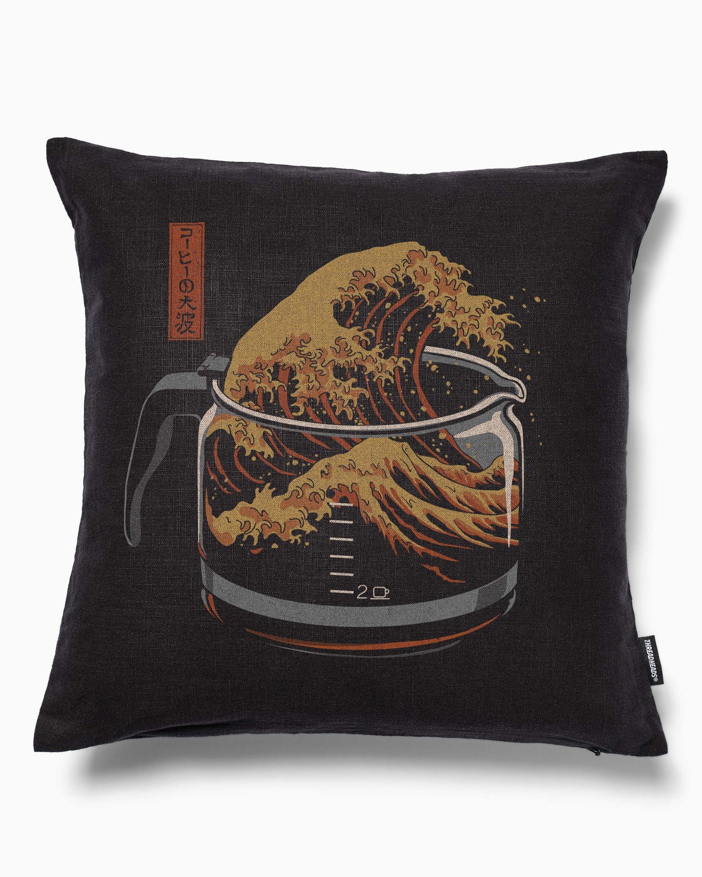 The Great Wave of Coffee Cushion Unisex T-shirt, Sweatshirt, Hoodie, Long Sleeve Tee - T-Shirt, Sweatshirt, Hoodie