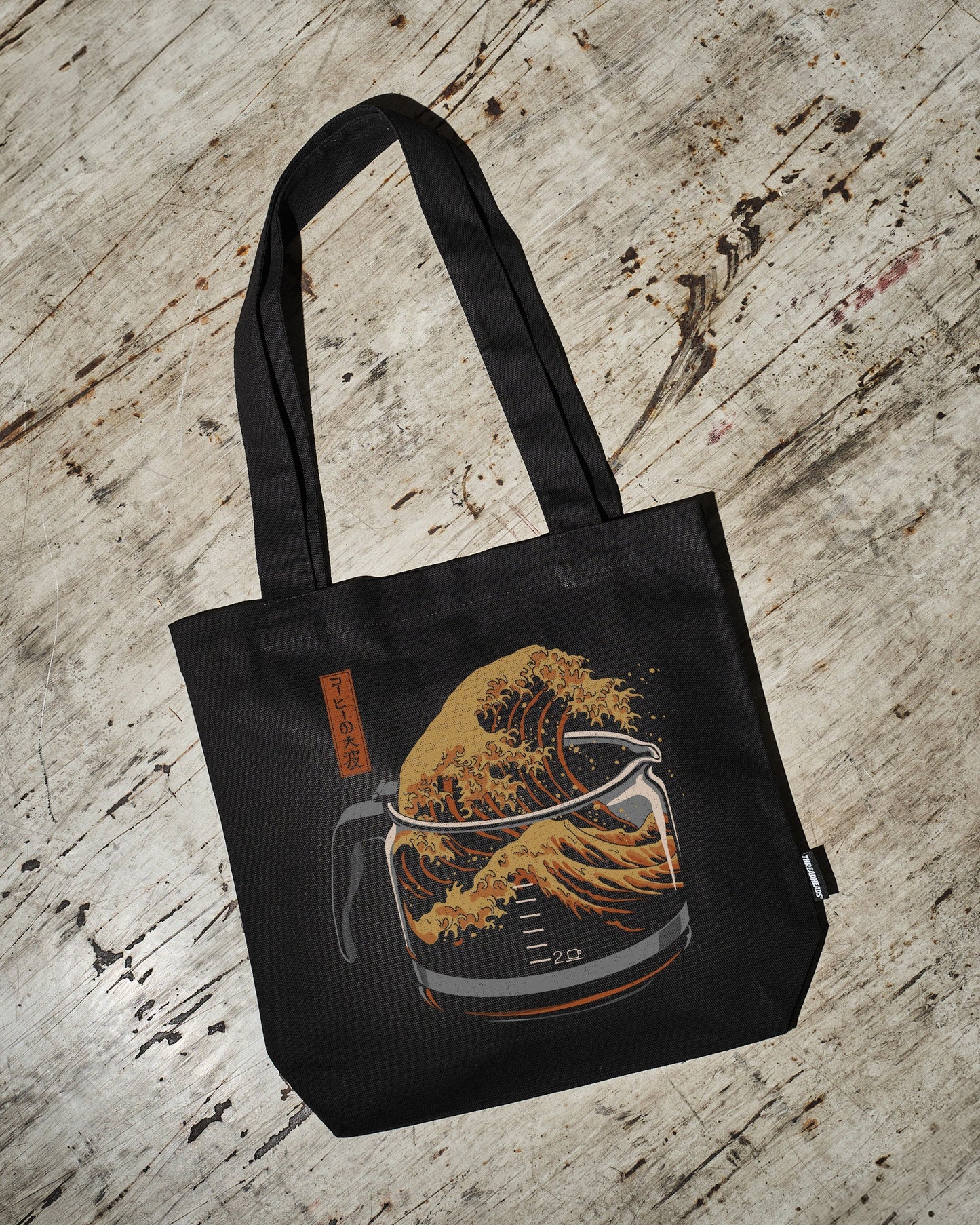 The Great Wave of Coffee Tote Bag Unisex T-shirt, Sweatshirt, Hoodie, Long Sleeve Tee - T-Shirt, Sweatshirt, Hoodie