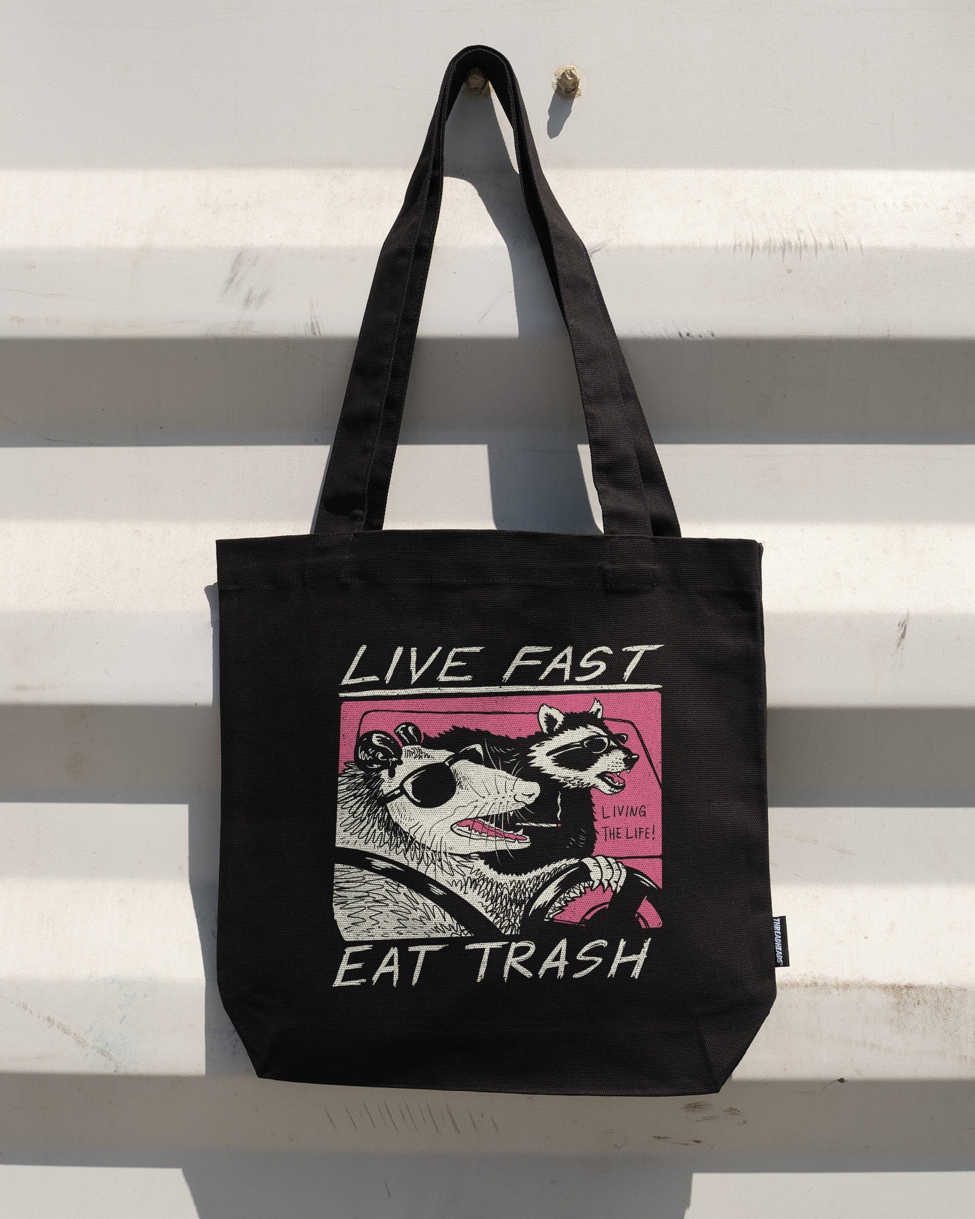 Live Fast Eat Trash Tote Bag Unisex T-shirt, Sweatshirt, Hoodie, Long Sleeve Tee - T-Shirt, Sweatshirt, Hoodie