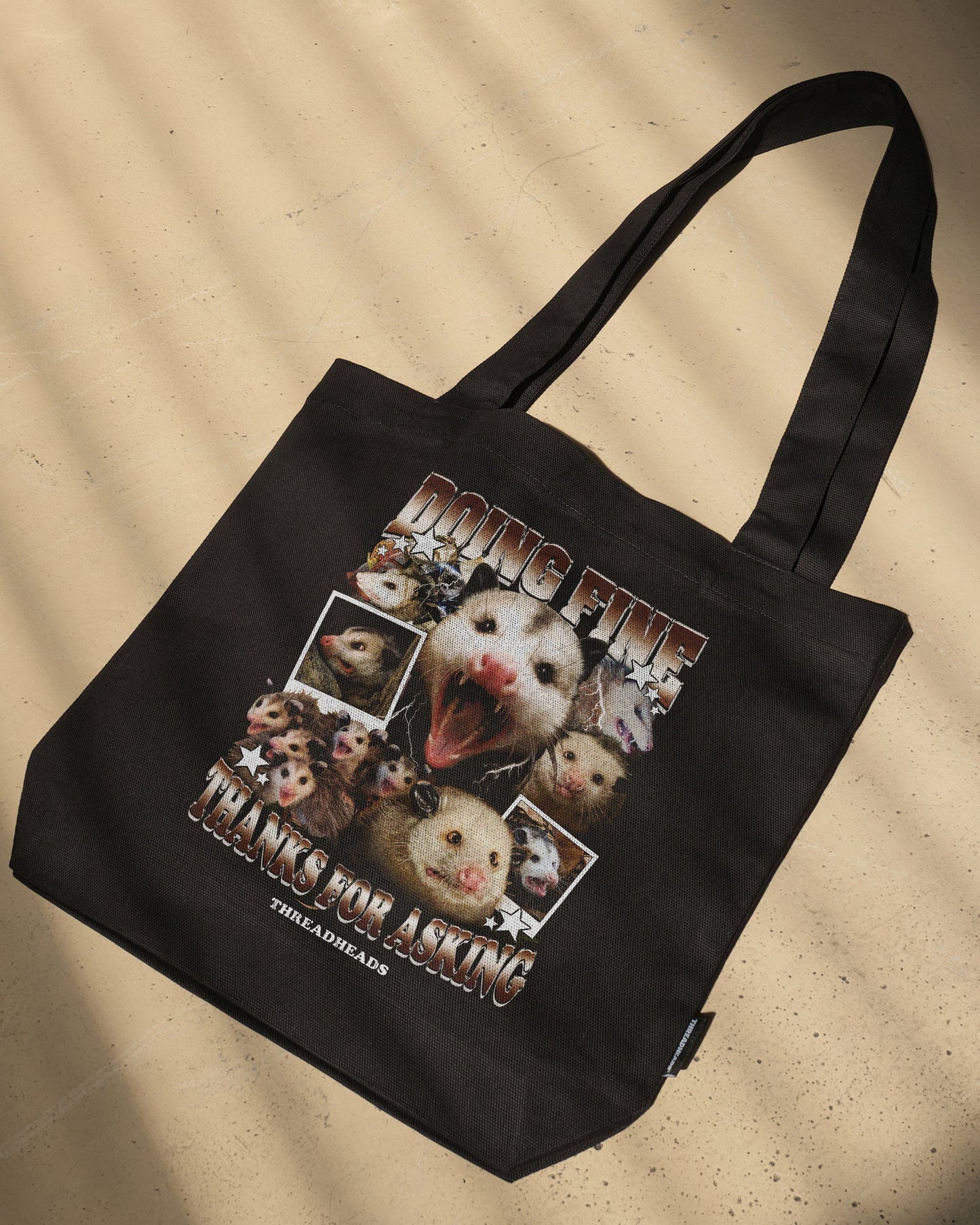 Doing Fine Opossum Tote Bag Unisex T-shirt, Sweatshirt, Hoodie, Long Sleeve Tee - T-Shirt, Sweatshirt, Hoodie