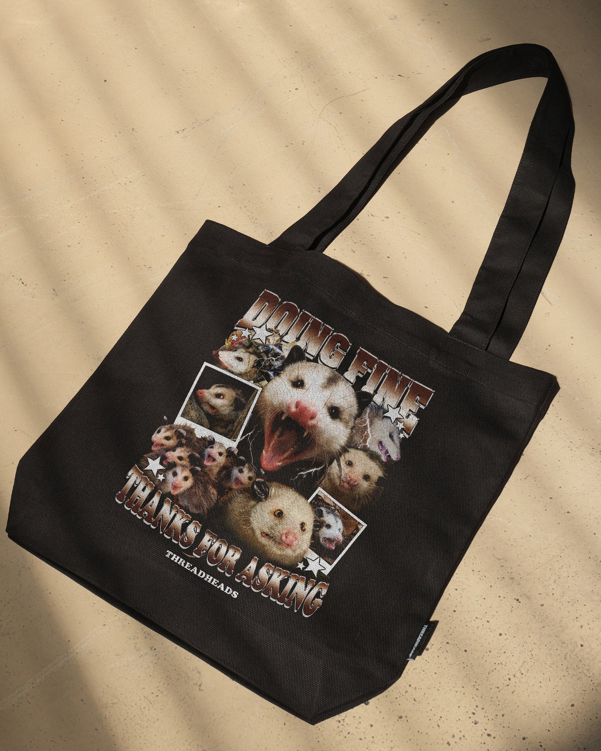Doing Fine Opossum Tote Bag Unisex T-shirt, Sweatshirt, Hoodie, Long Sleeve Tee - T-Shirt, Sweatshirt, Hoodie