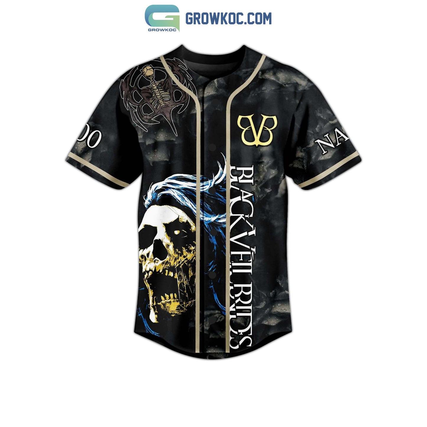Black Veil Brides With Every Sin I Still Wanna Be Holy Personalized Baseball Jersey baseball jersey product view 2