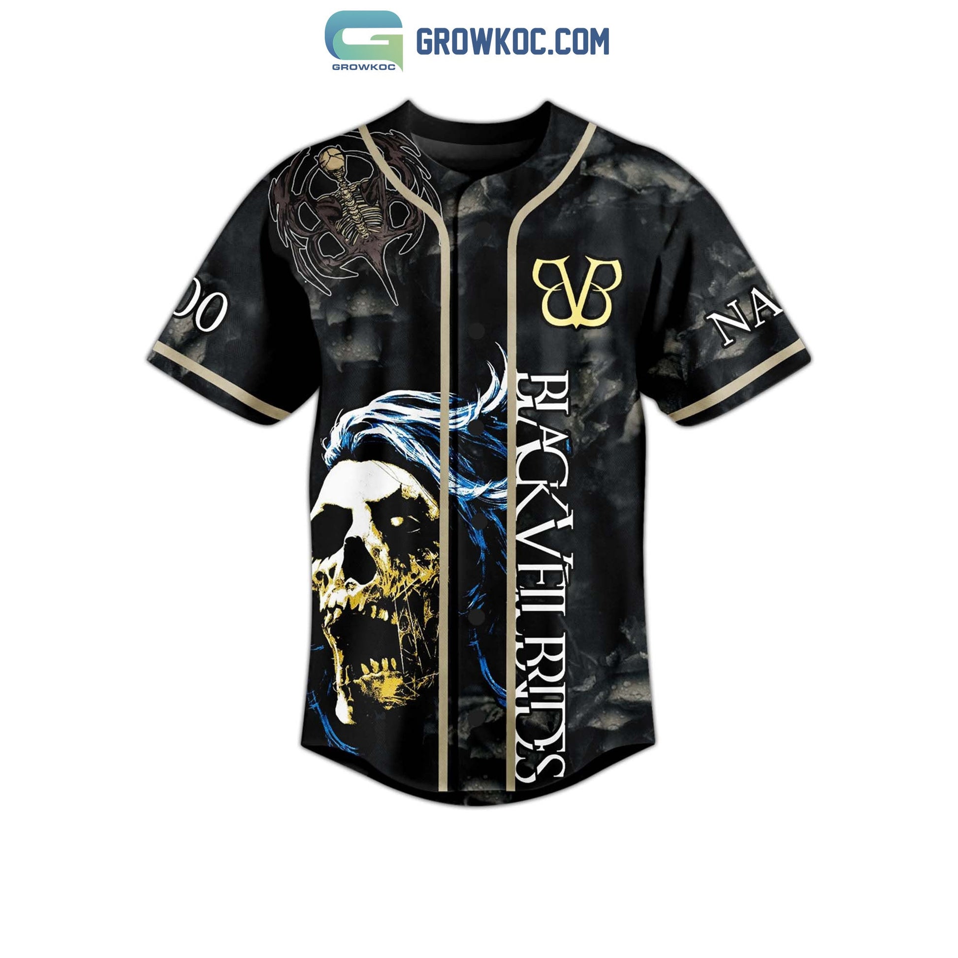 Black Veil Brides With Every Sin I Still Wanna Be Holy Personalized Baseball Jersey baseball jersey product view 2