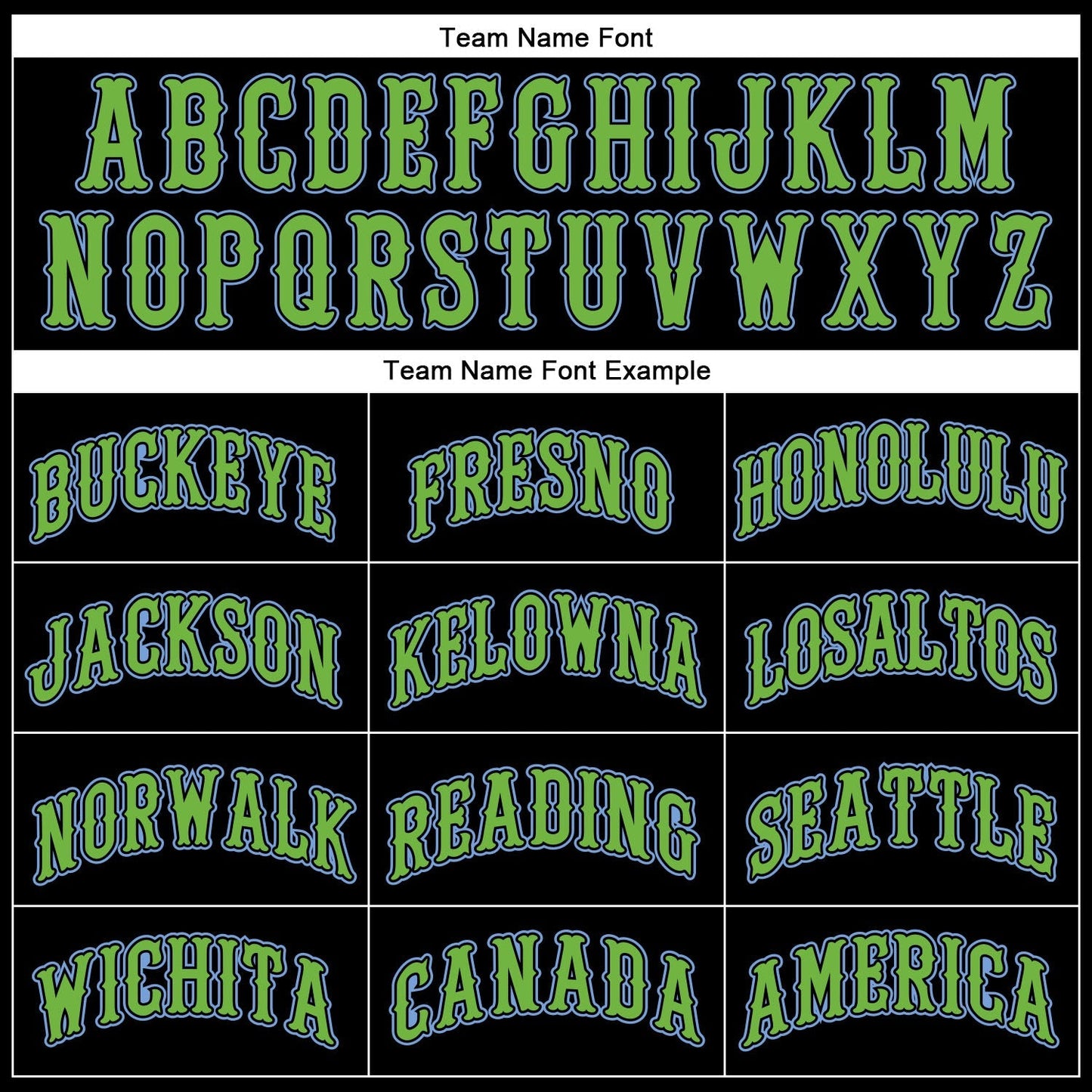 Custom Black Light Blue Pinstripe Neon Green Authentic Baseball Jersey baseball jersey product view 4