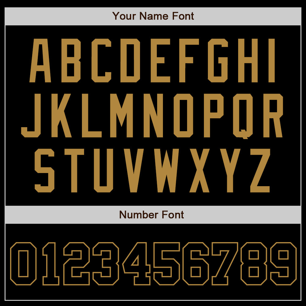 Custom Black Black-Old Gold Authentic Baseball Jersey baseball jersey product view 4