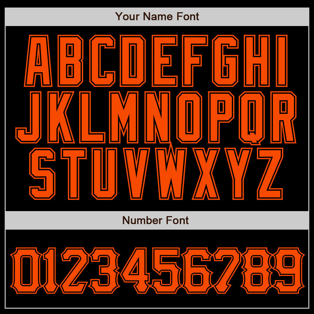 Custom Black Orange Pinstripe Orange-Black Authentic Baseball Jersey baseball jersey product view 4