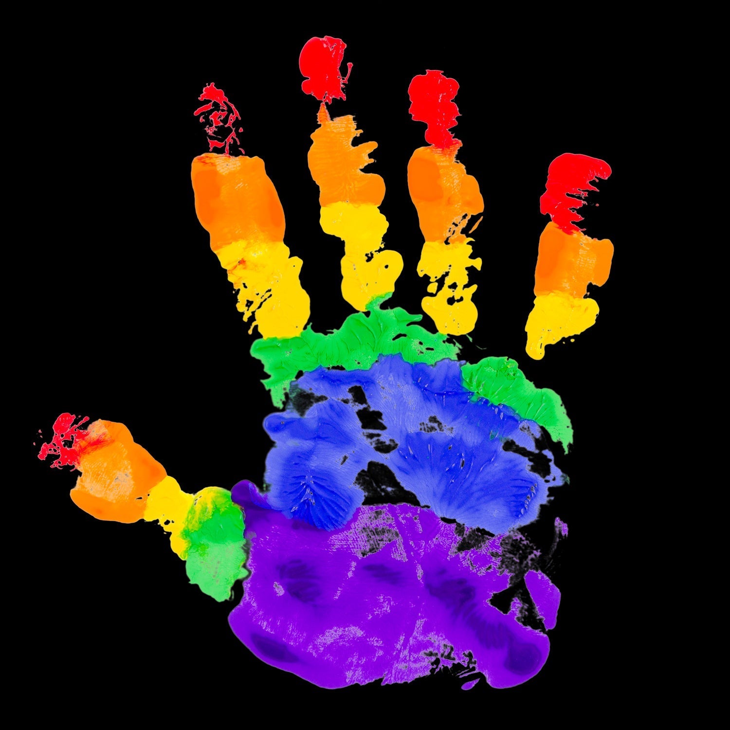 Custom Black Gold-Purple Rainbow Colored Hand For Pride LGBT Authentic Baseball Jersey baseball jersey product view 2