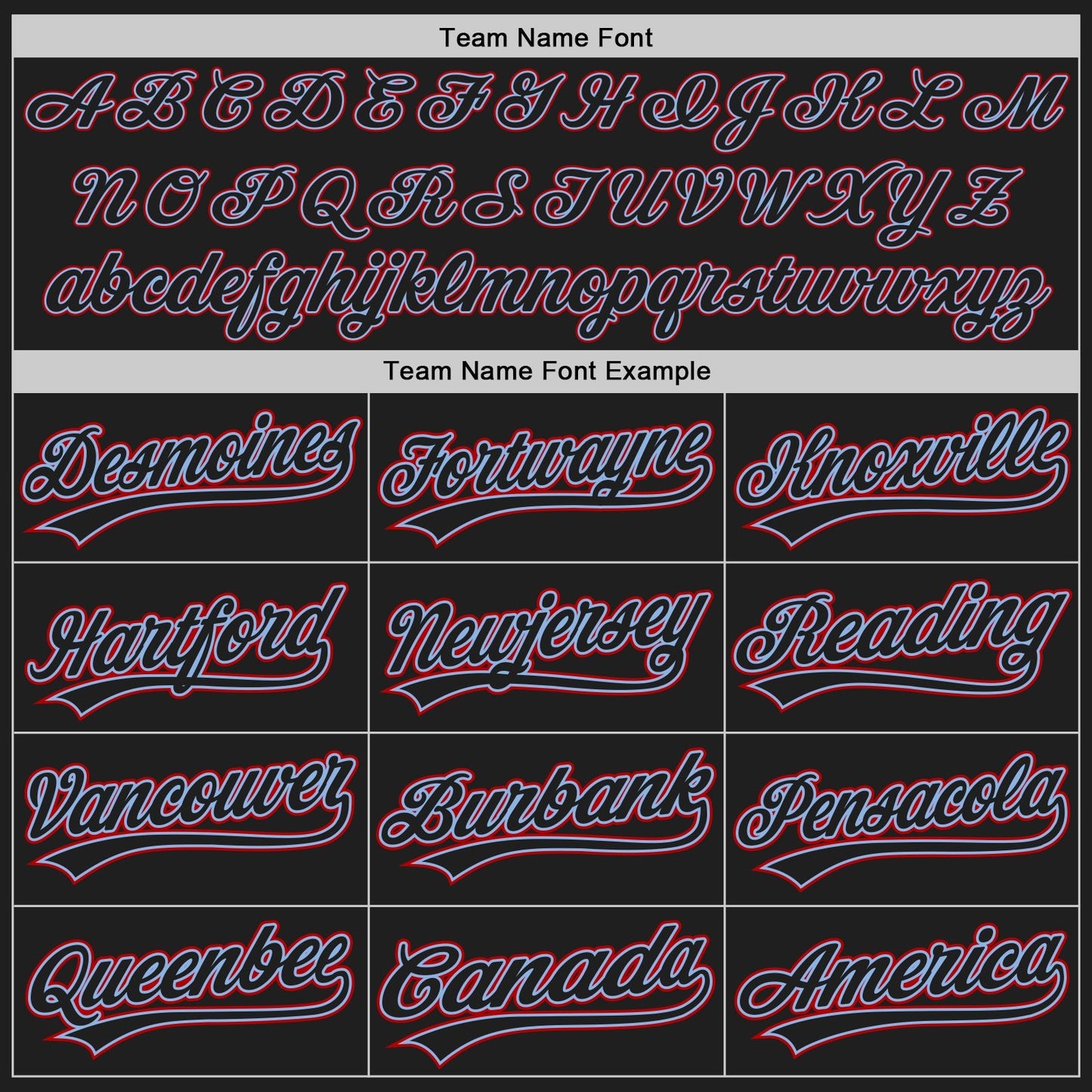 Custom Black Black Light Blue-Red Authentic Baseball Jersey baseball jersey product view 4