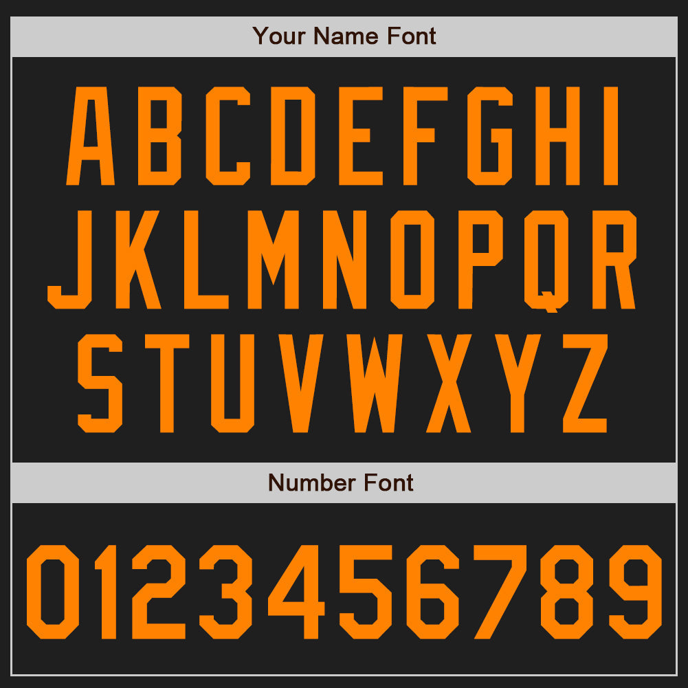 Custom Black Bay Orange Authentic Baseball Jersey baseball jersey product view 5