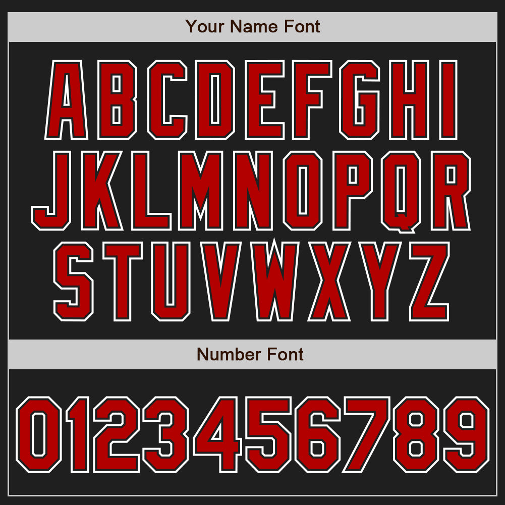 Custom Black Red Pinstripe Red-White Authentic Baseball Jersey baseball jersey product view 5