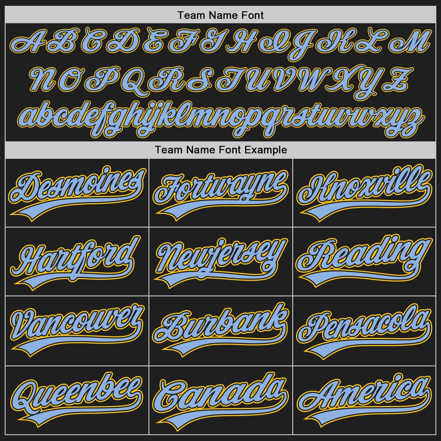 Custom Black Yellow Pinstripe Light Blue Authentic Baseball Jersey baseball jersey product view 4