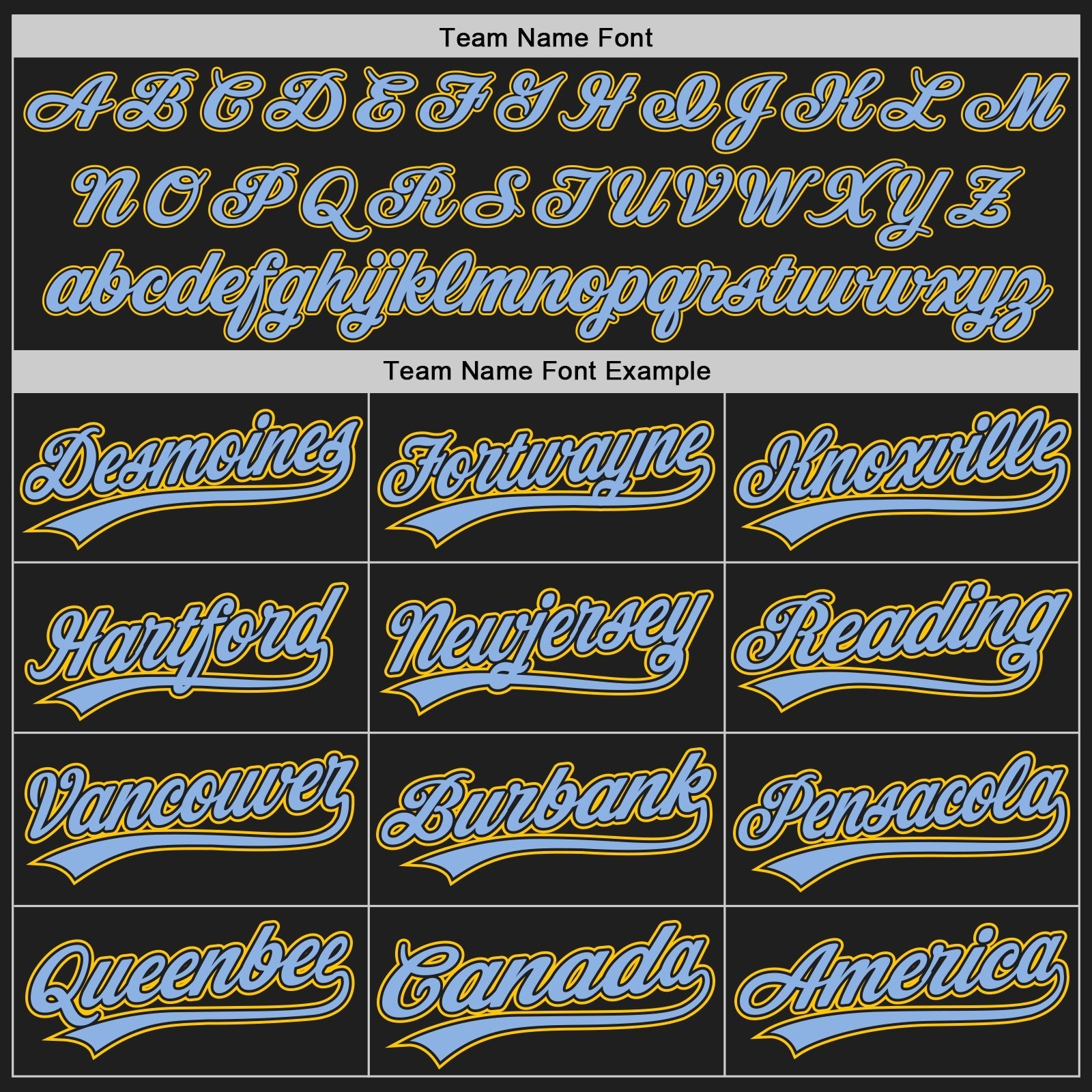 Custom Black Yellow Pinstripe Light Blue Authentic Baseball Jersey baseball jersey product view 4