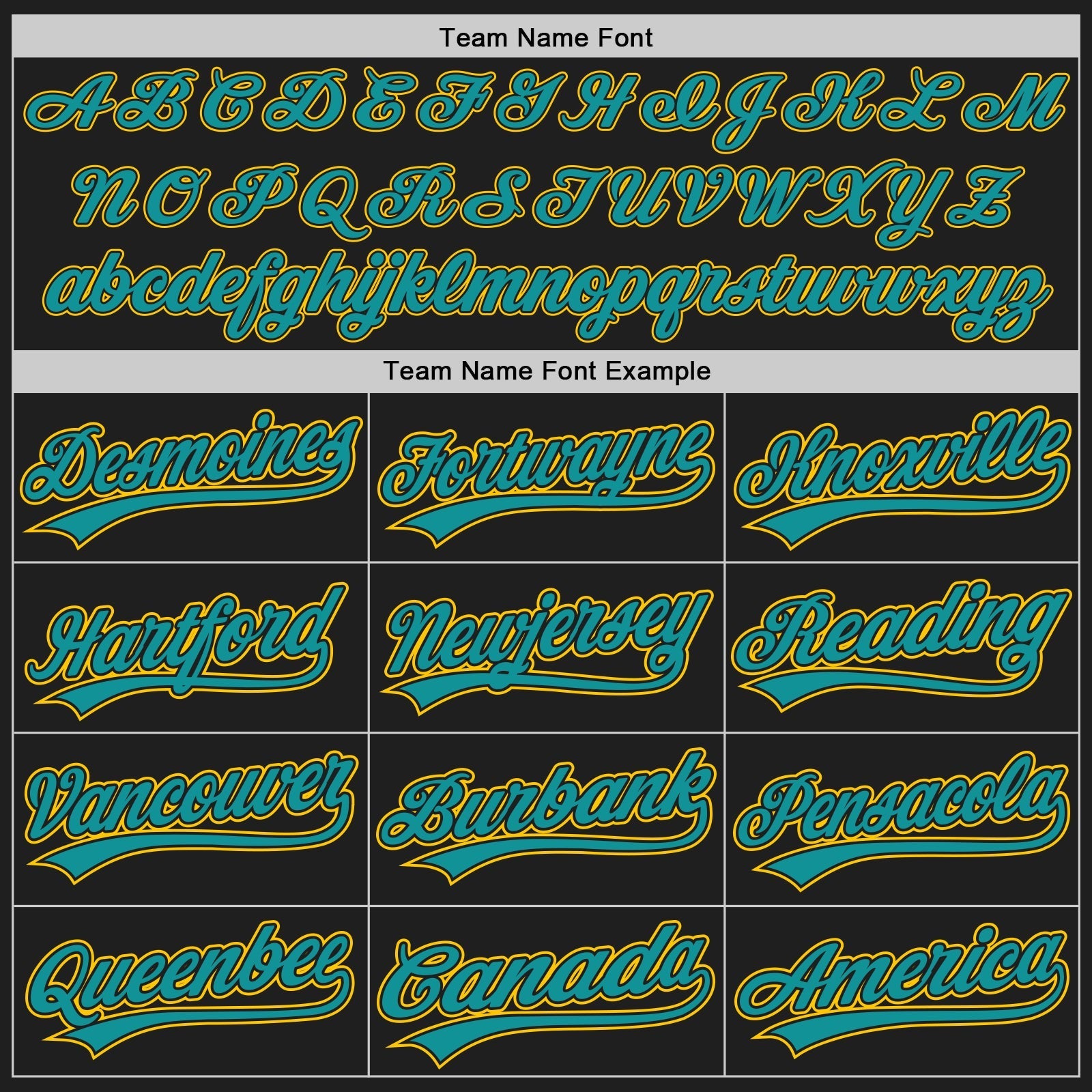 Custom Black Yellow Pinstripe Teal Authentic Baseball Jersey baseball jersey product view 4