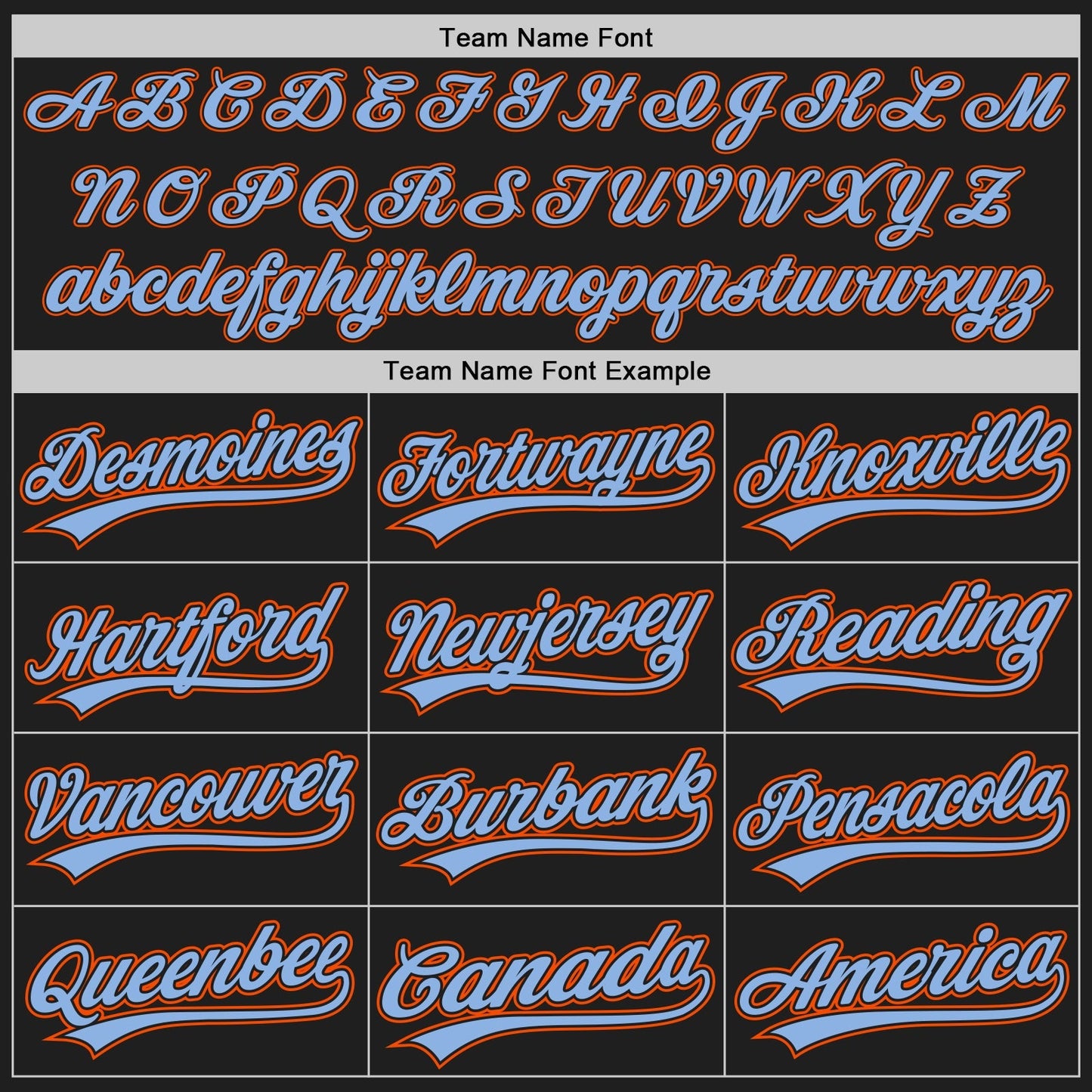 Custom Black Orange Pinstripe Light Blue Authentic Baseball Jersey baseball jersey product view 4
