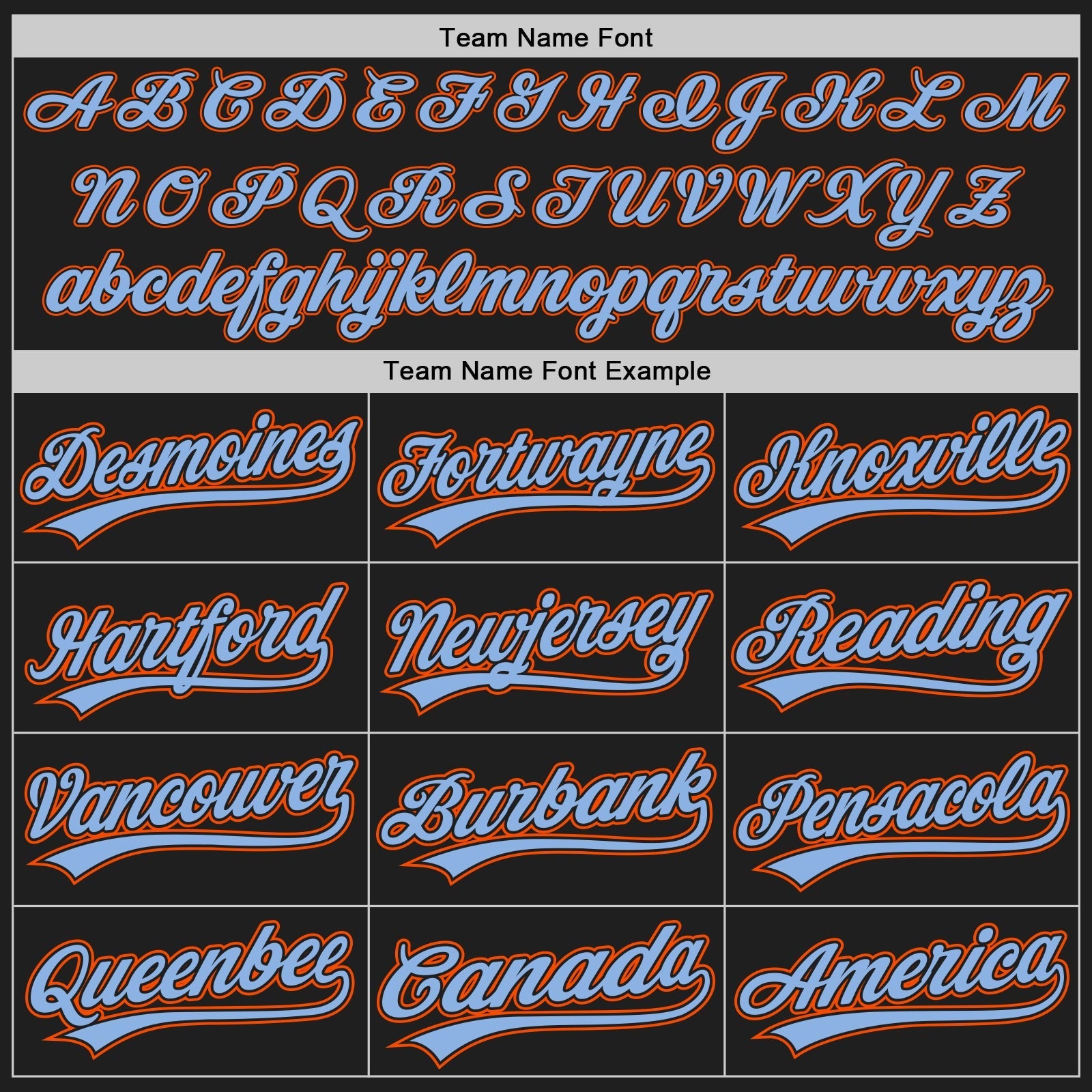 Custom Black Orange Pinstripe Light Blue Authentic Baseball Jersey baseball jersey product view 4