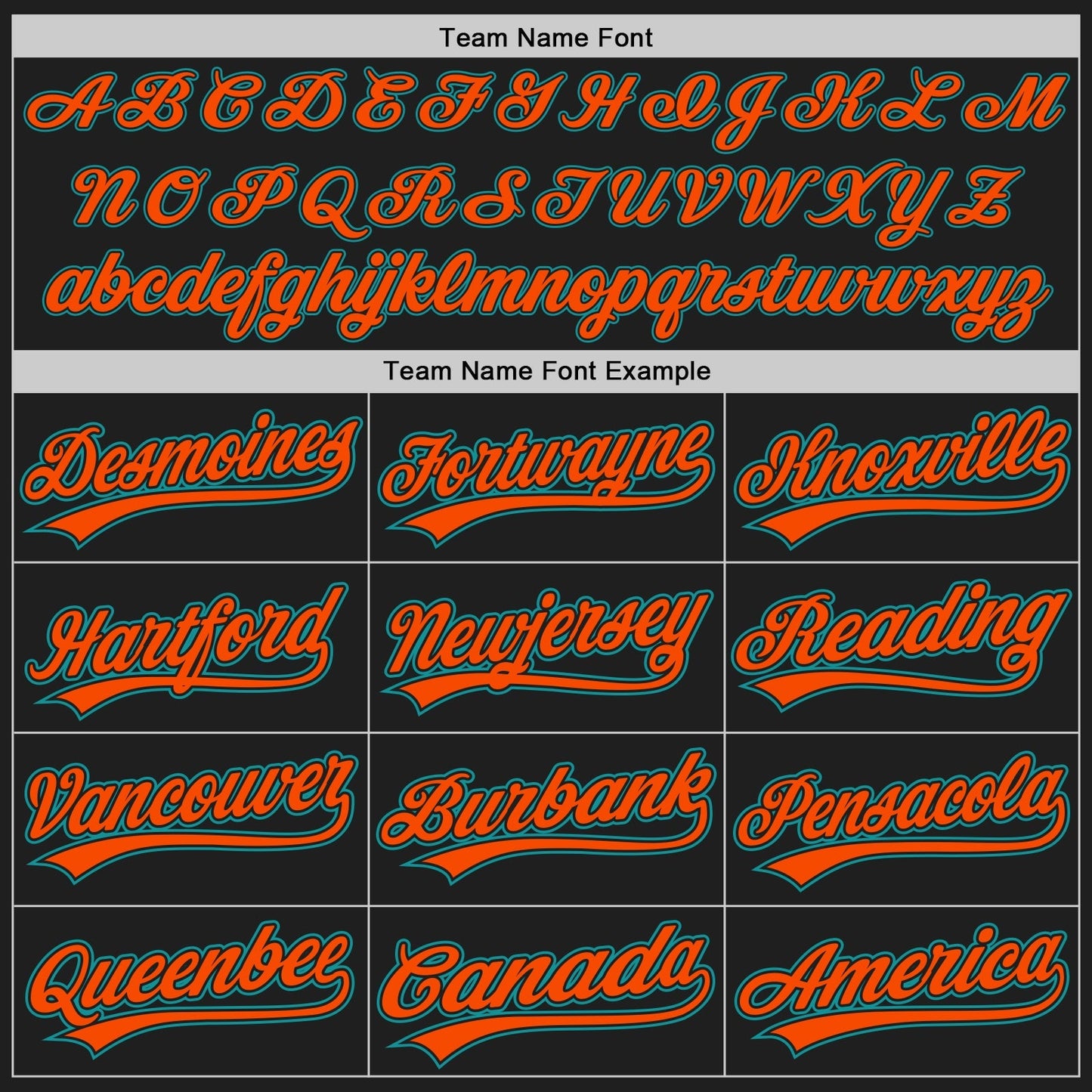 Custom Black Teal Pinstripe Teal-Orange Authentic Baseball Jersey baseball jersey product view 4