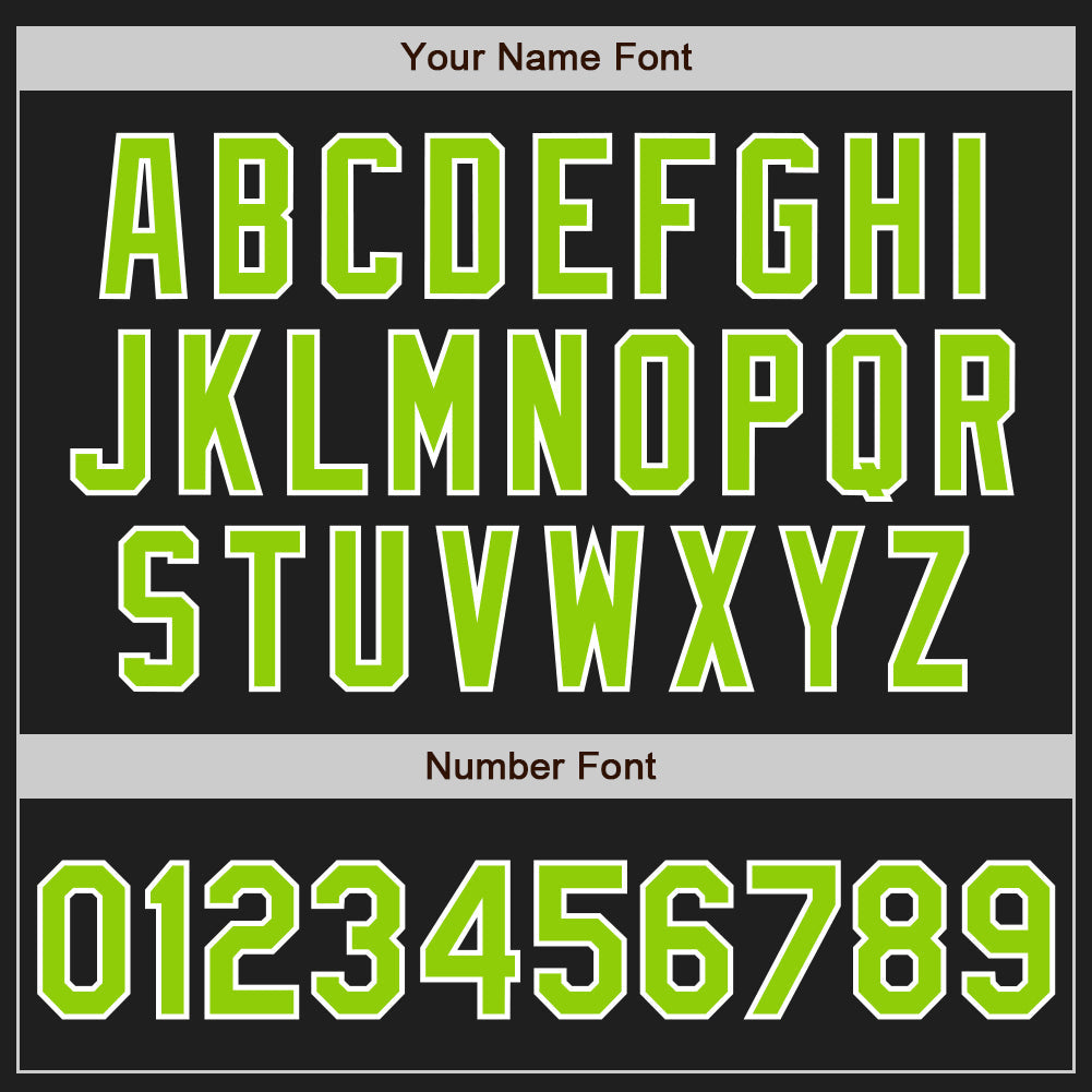Custom Black White Pinstripe Neon Green Authentic Baseball Jersey baseball jersey product view 5