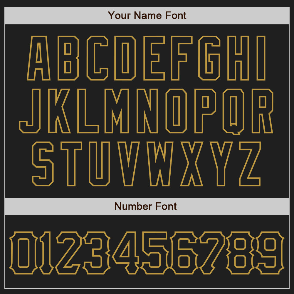 Custom Black Old Gold Pinstripe Old Gold Authentic Baseball Jersey baseball jersey product view 5